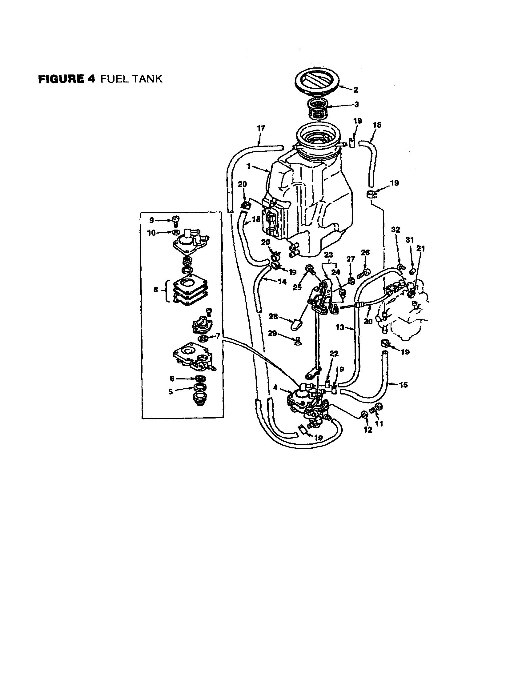 Homelite UT-04005 fuel tank diagram