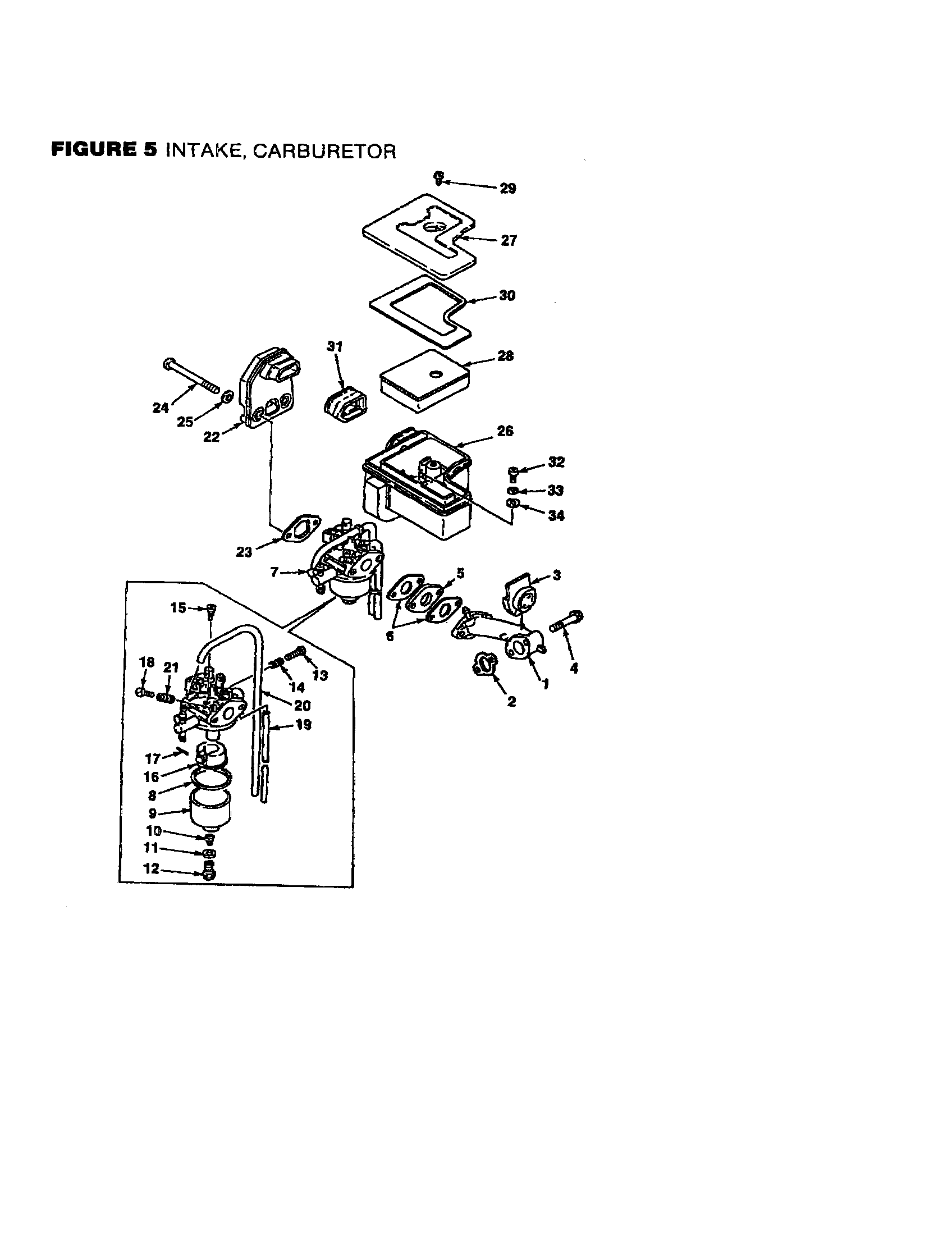 Homelite UT-04005 intake carburetor diagram