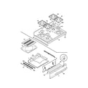 Tappan TGF336BHWD top/drawer diagram