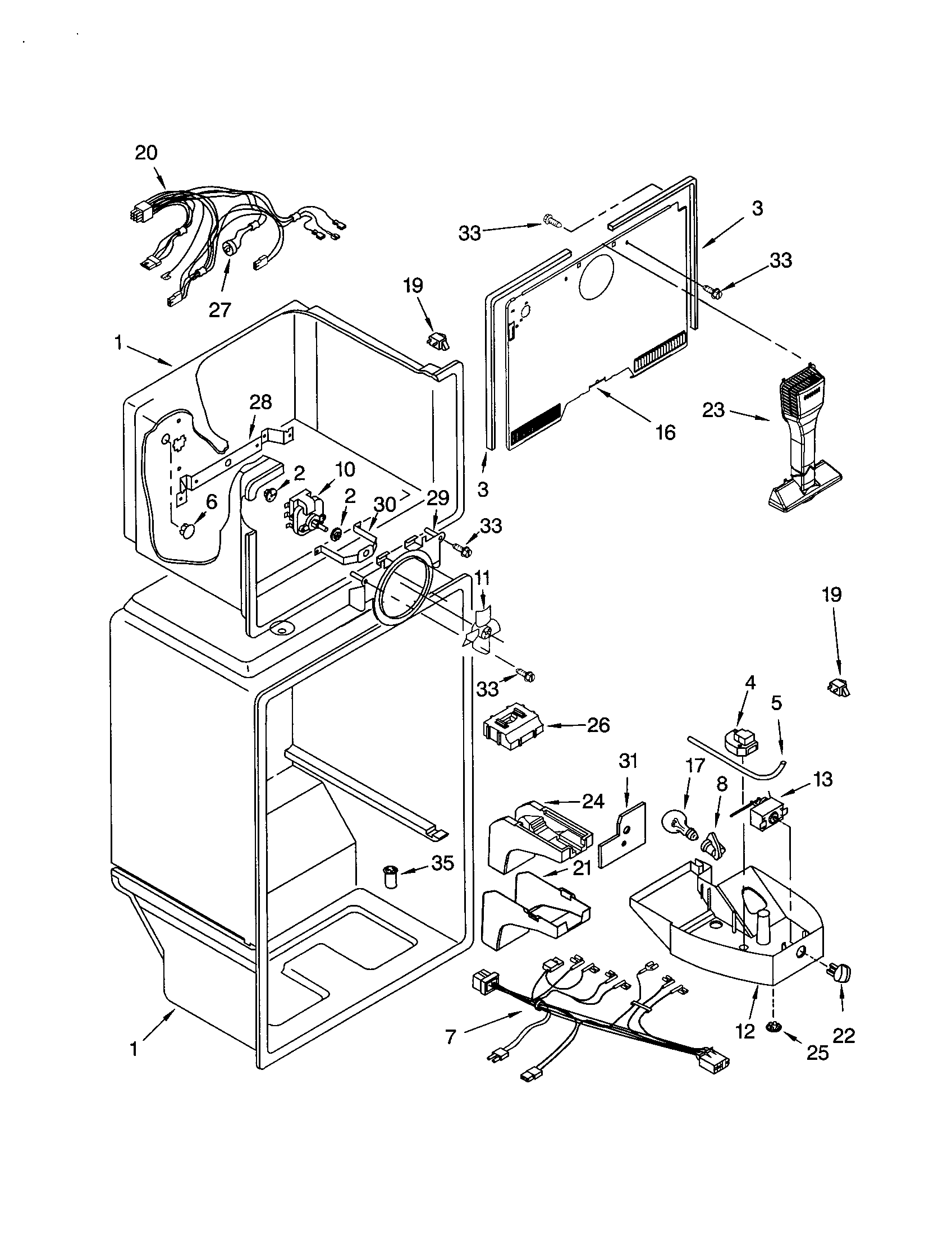 Kenmore 10663154301 liner diagram