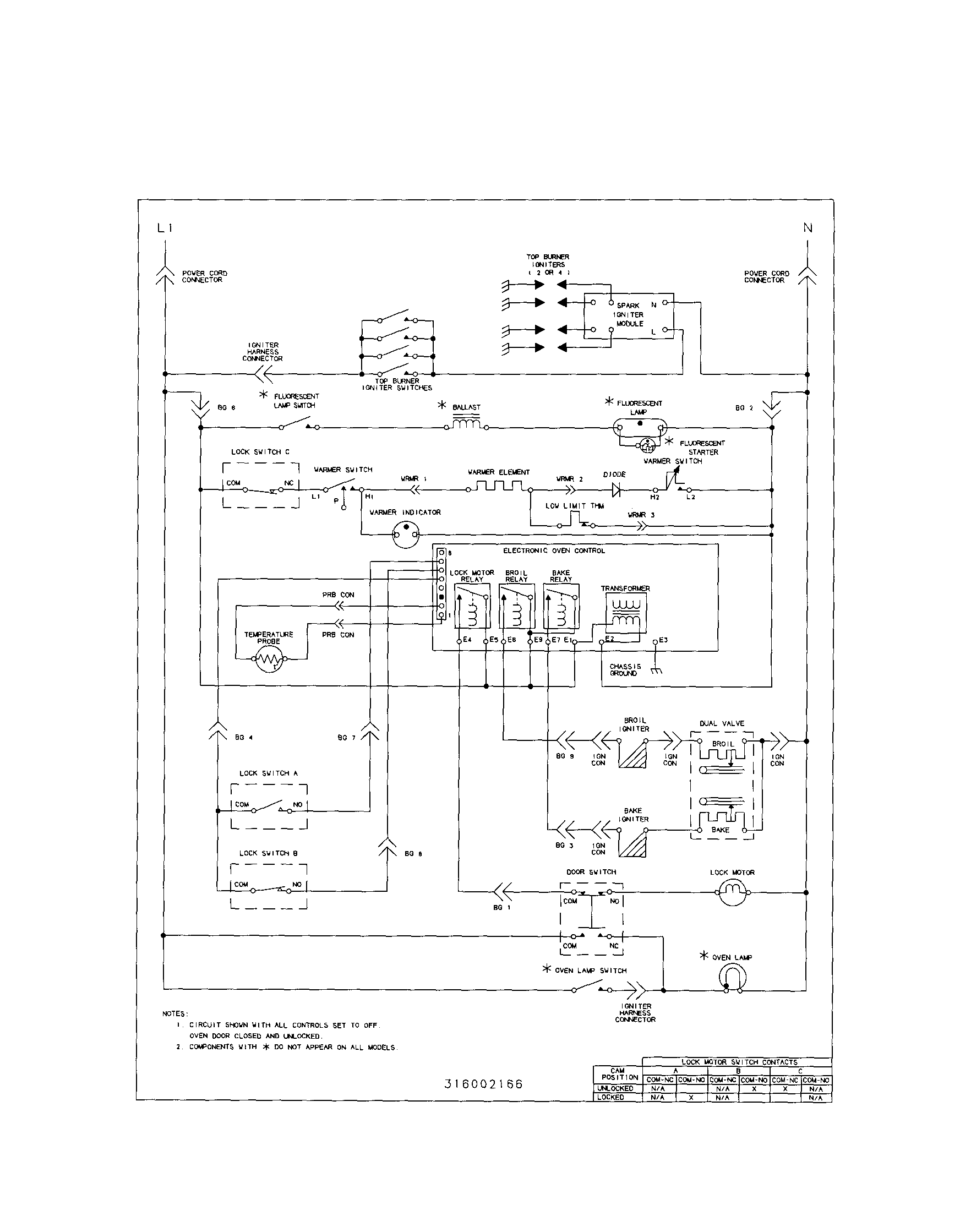 Frigidaire FGF376WESJ wiring diagram diagram