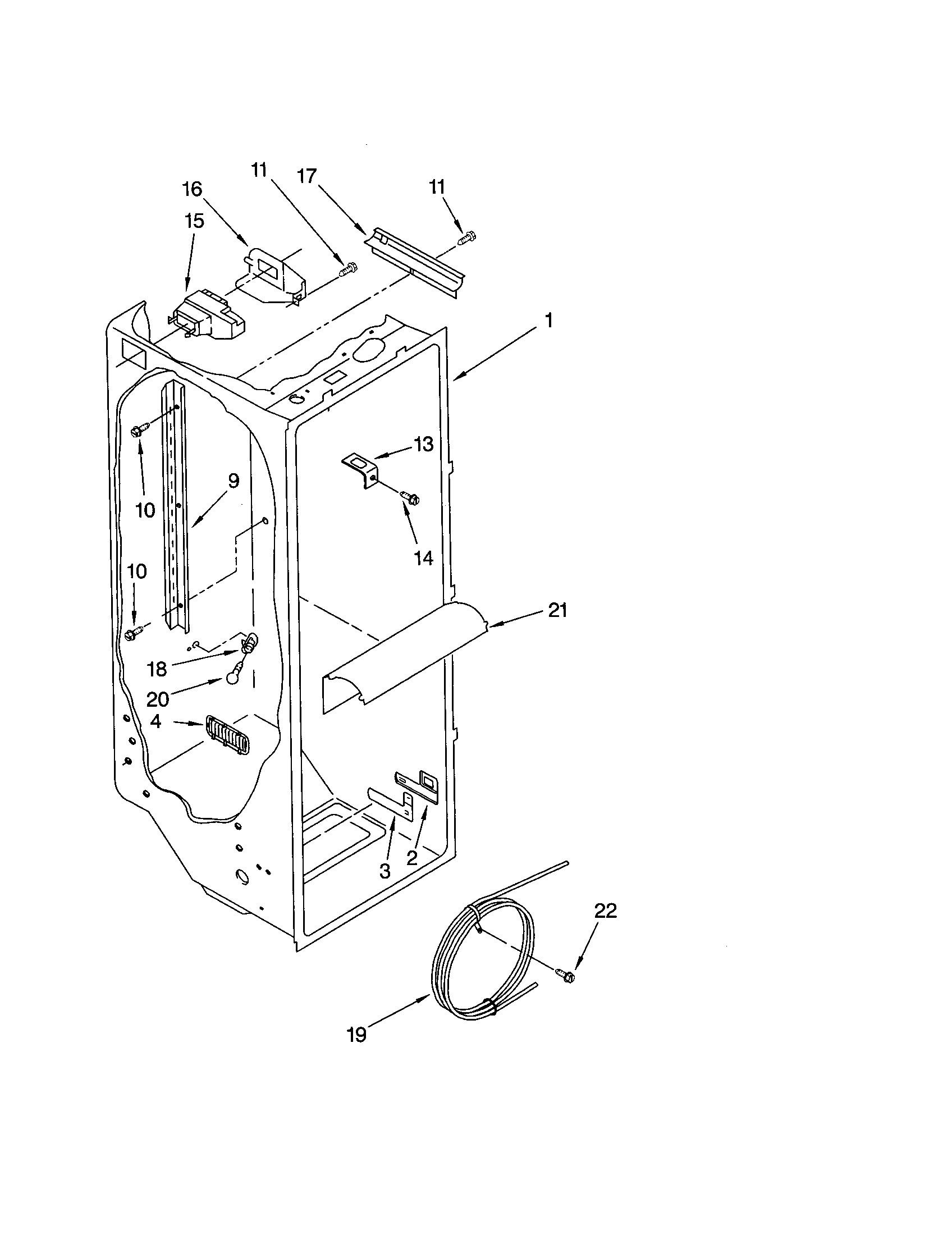Kenmore 10651564104 refrigerator liner diagram
