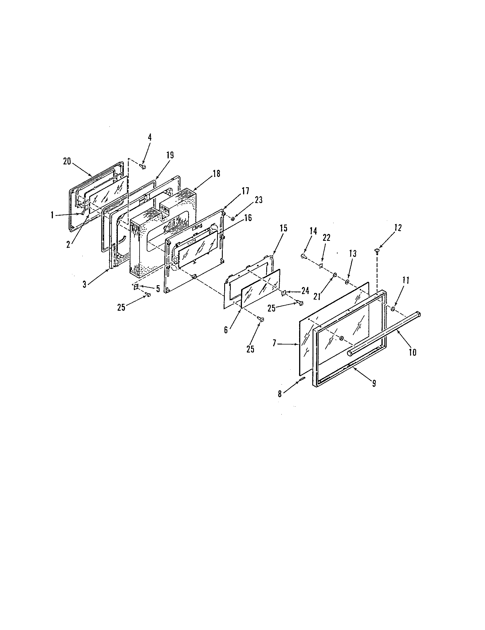 Kenmore 9119369180 oven door diagram