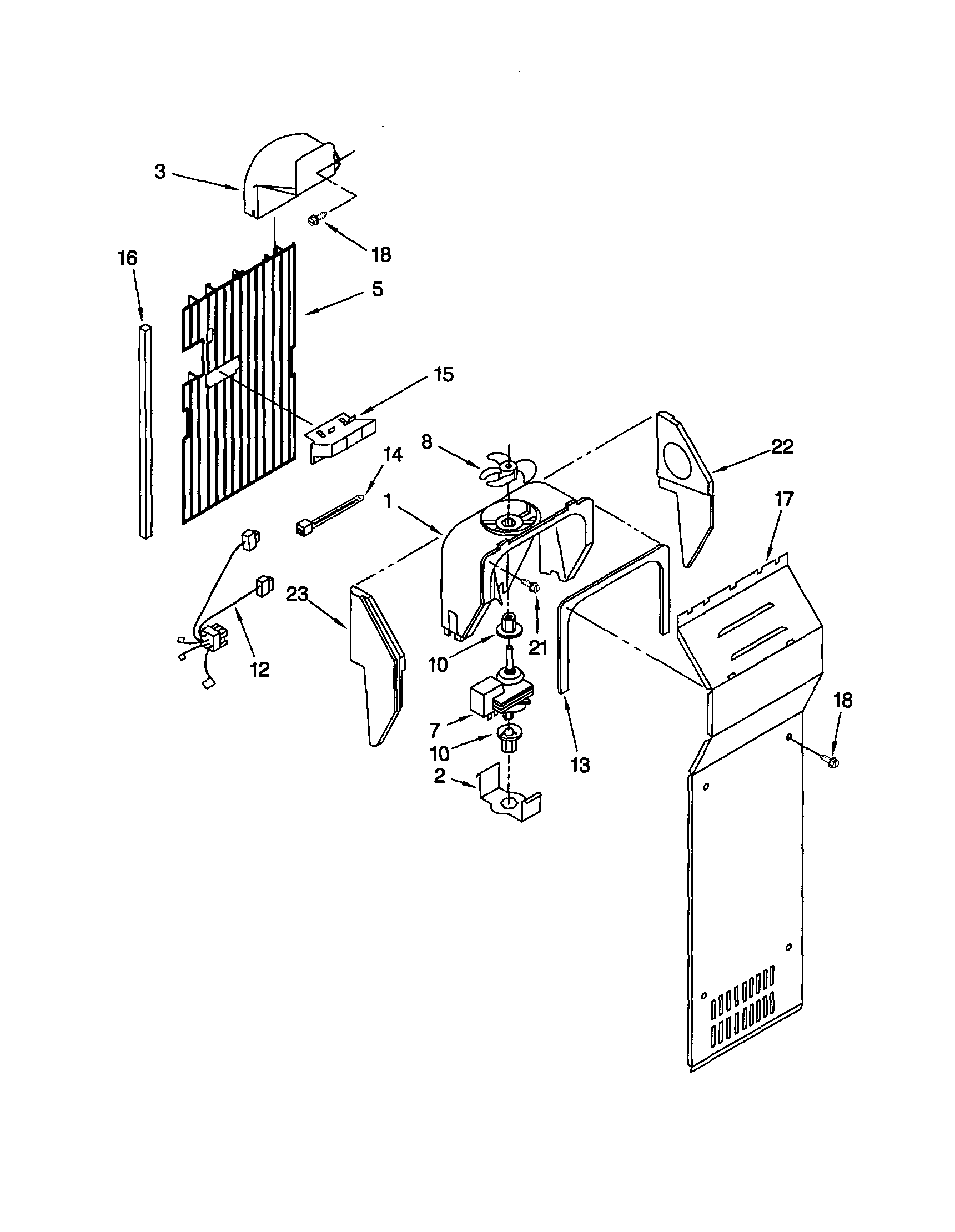 Kenmore 10651572201 air flow diagram