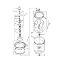 Kenmore 11024712300 agitator/basket/tub diagram