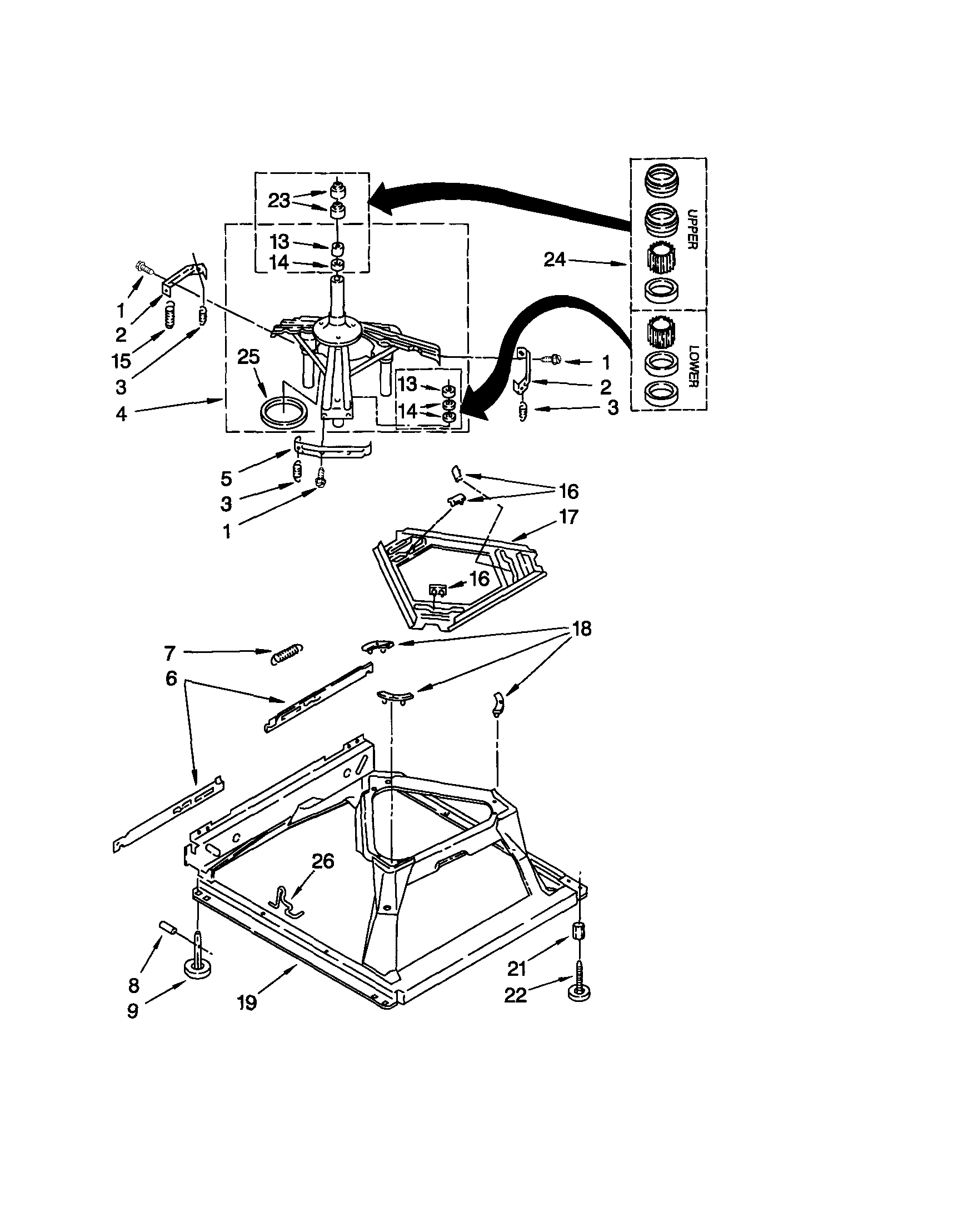 Kenmore 11024722300 machine base diagram