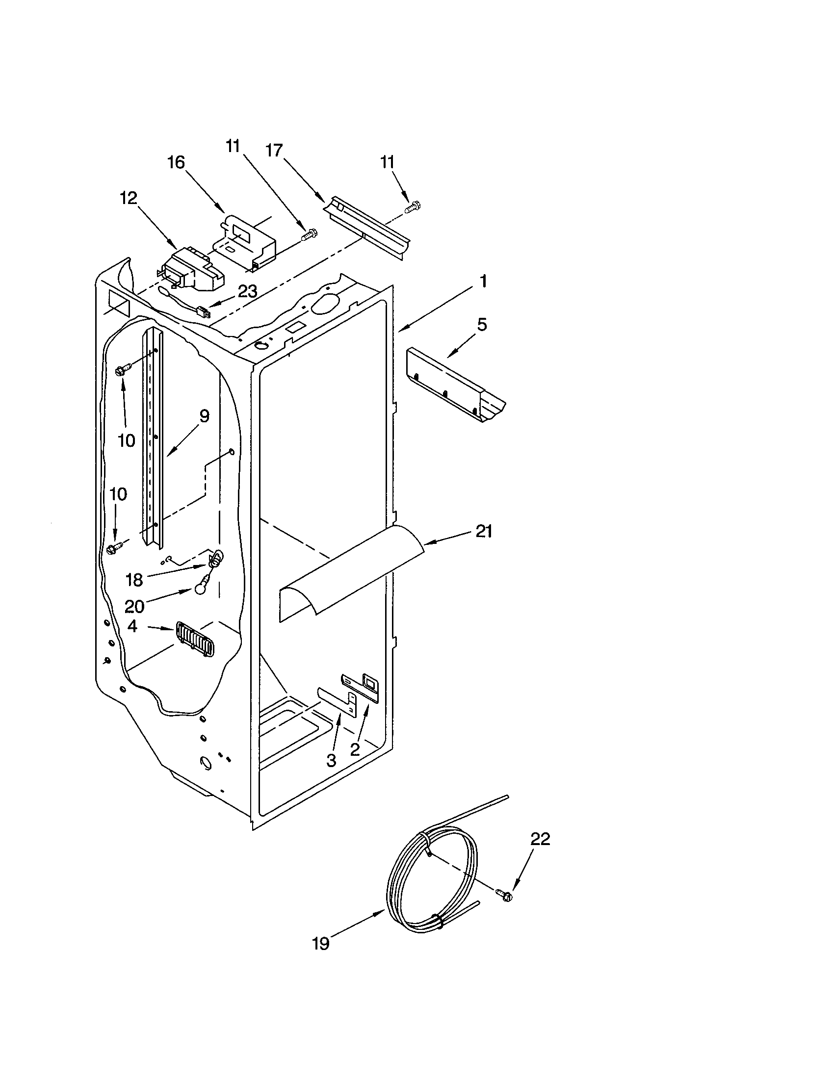 Kenmore 10653769202 refrigerator liner diagram
