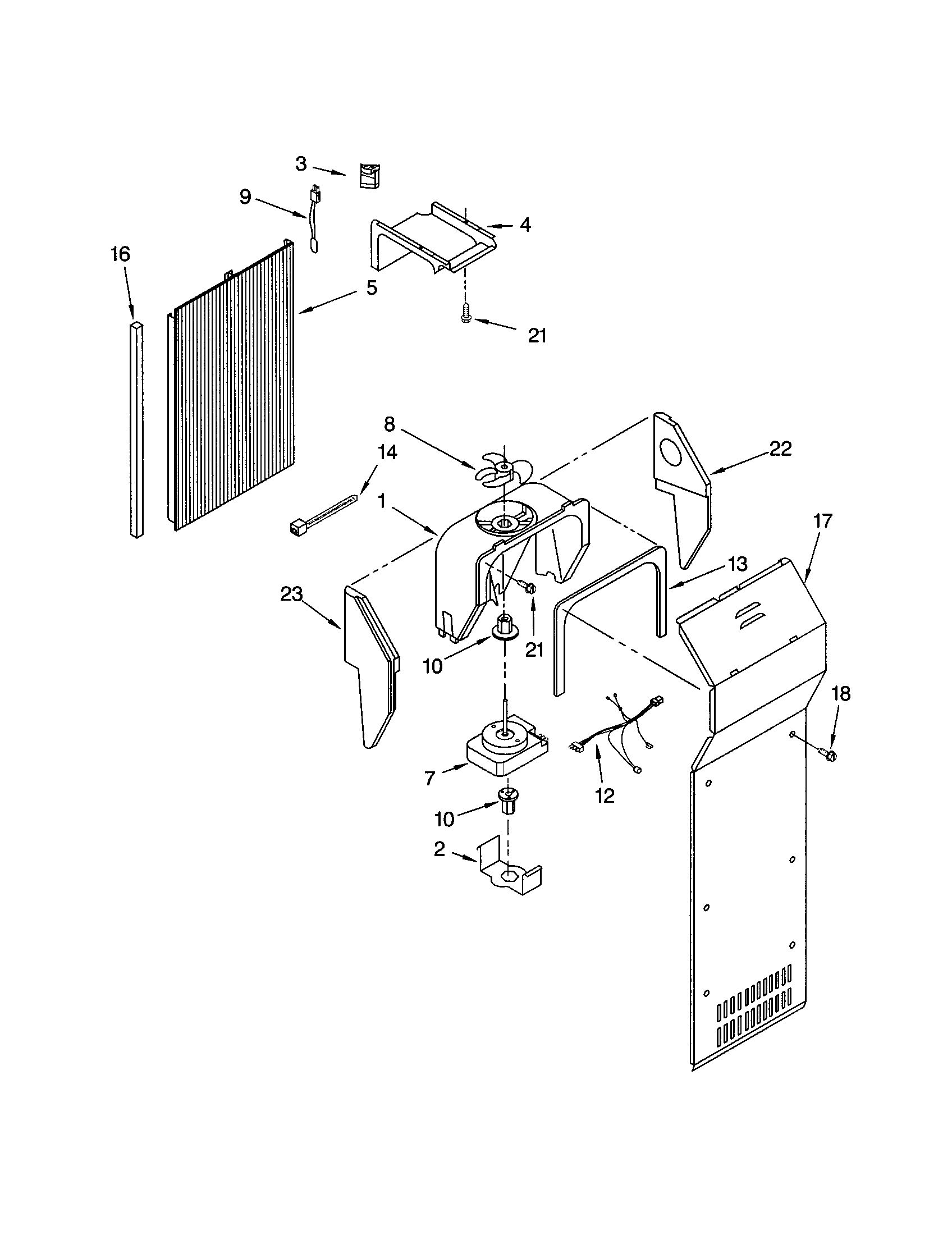Kenmore 10653752202 air flow diagram