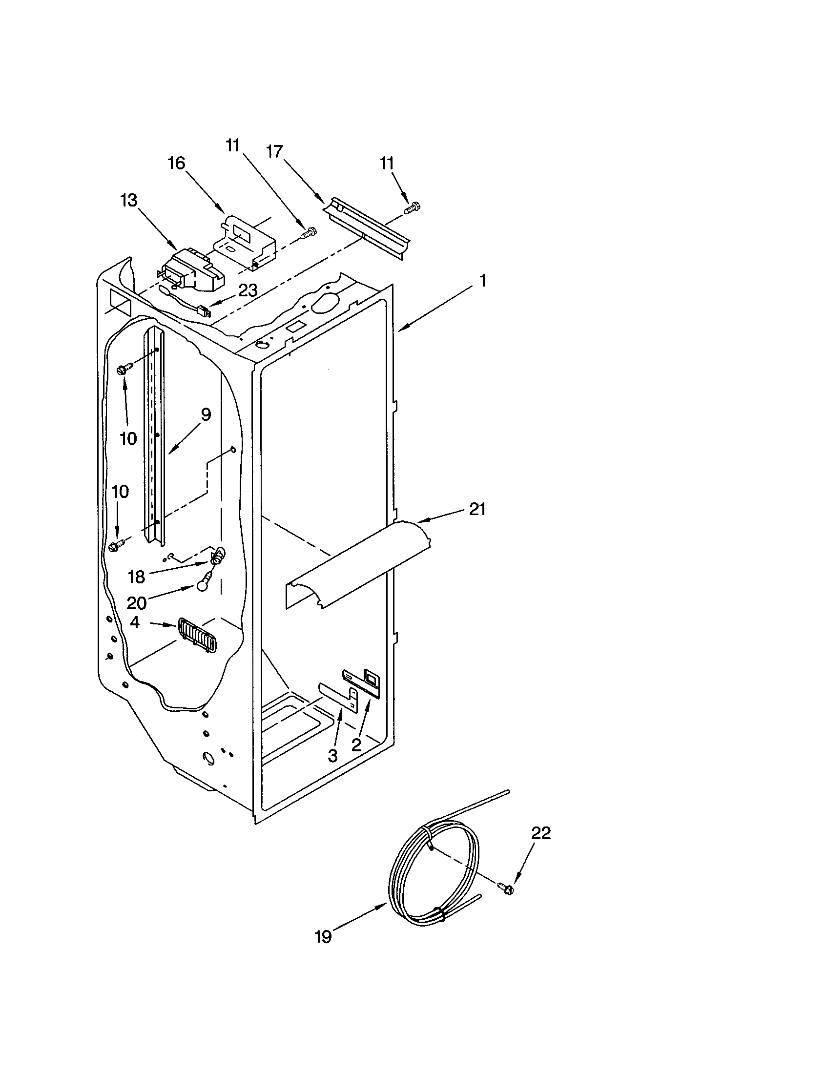 Kenmore 10653702202 refrigerator liner diagram