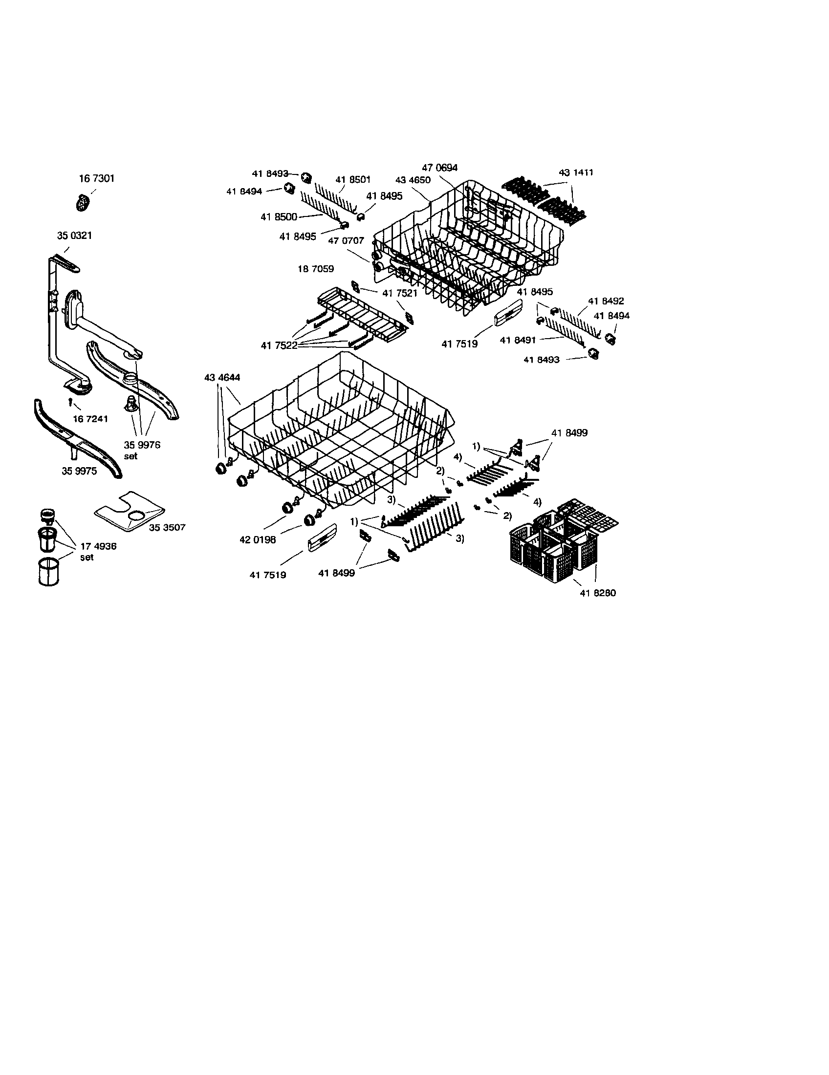 Bosch SHY56A02UC/14 (FD8301) racks diagram
