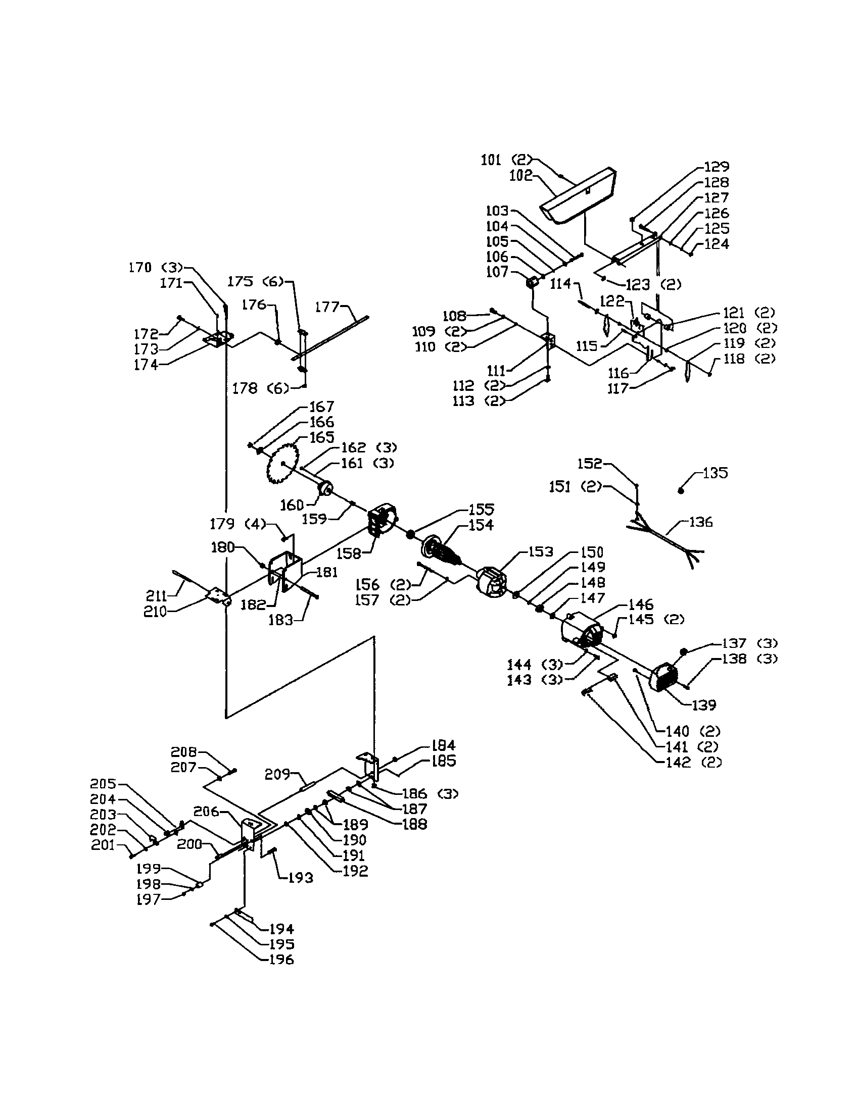 Delta TS220 blade/armature diagram