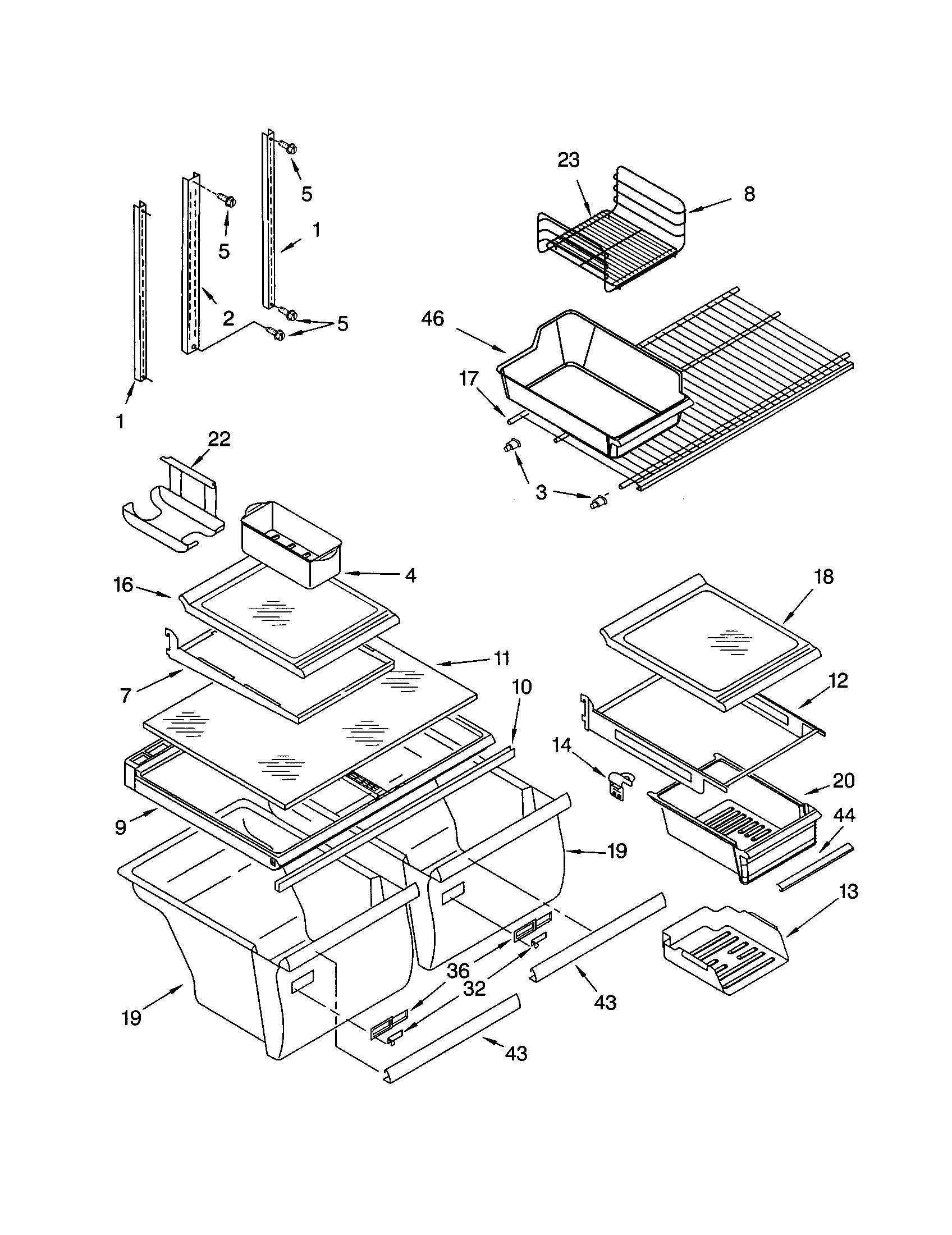 Kenmore 10673203300 shelf diagram
