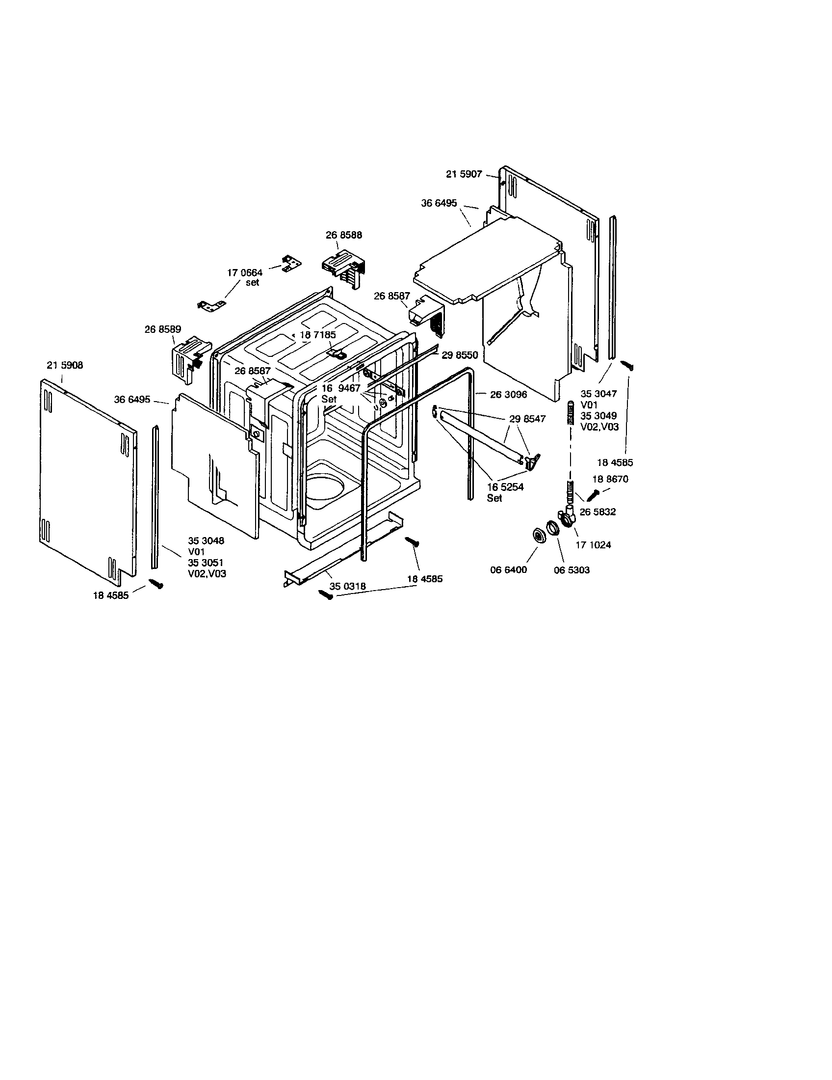 Bosch SHY56A06UC/14 (FD8301) tank assembly diagram