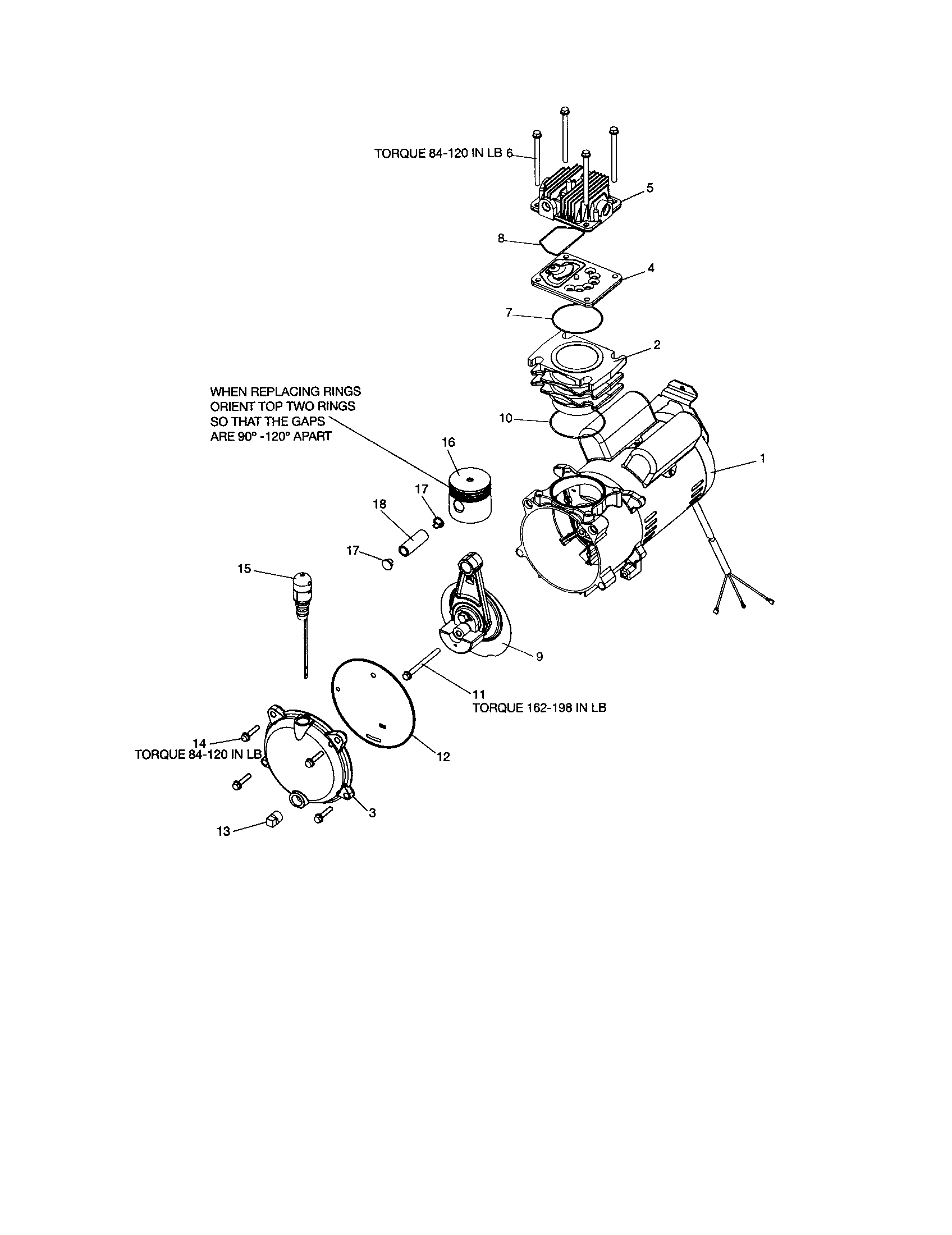 Porter Cable CPLDC2540P motor/head/dipstick diagram