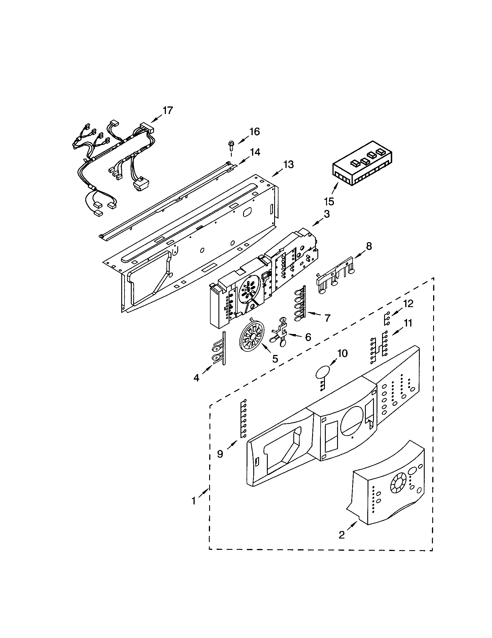 Kenmore Elite 11044921300 control panel diagram