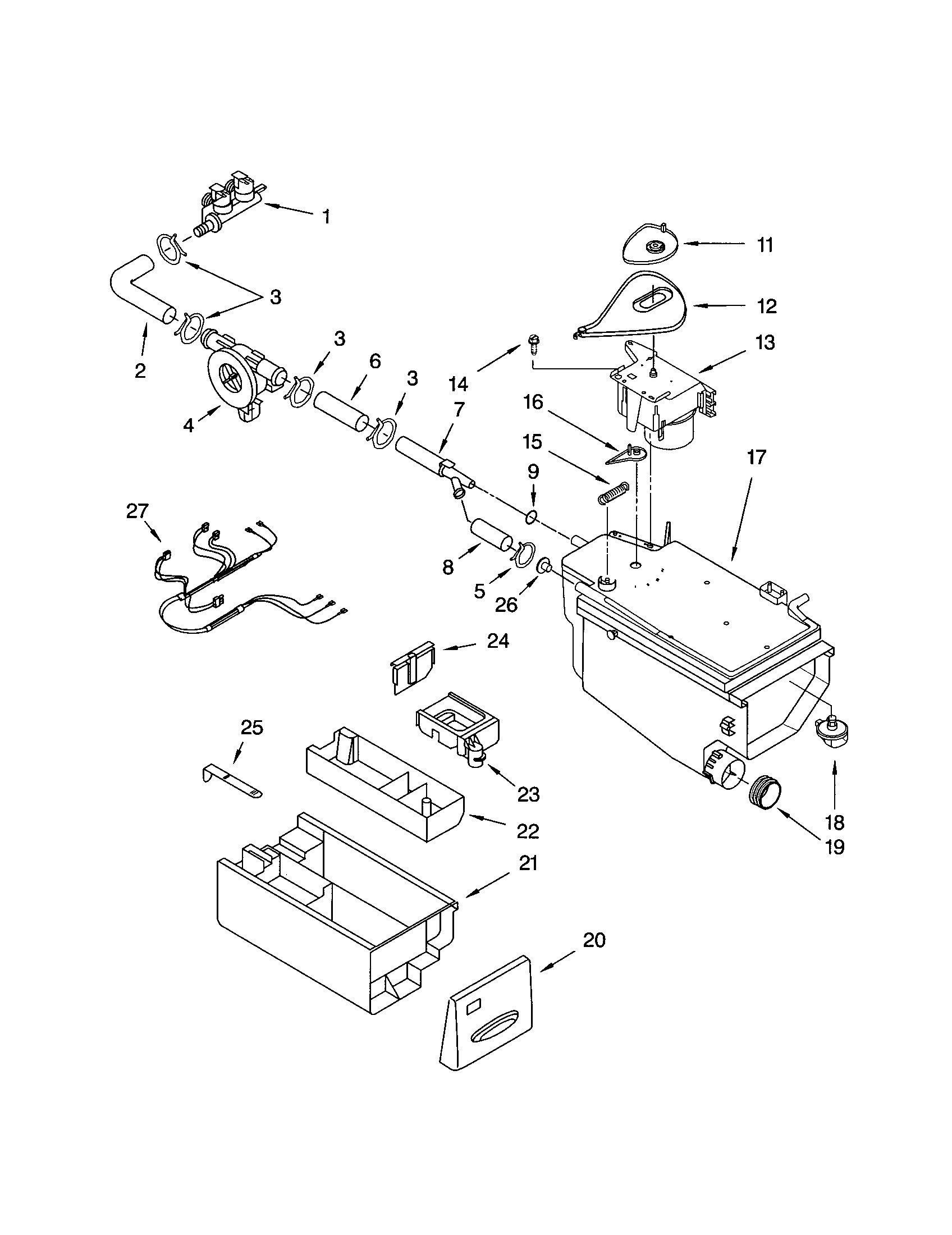 Kenmore Elite 11044921300 dispenser diagram