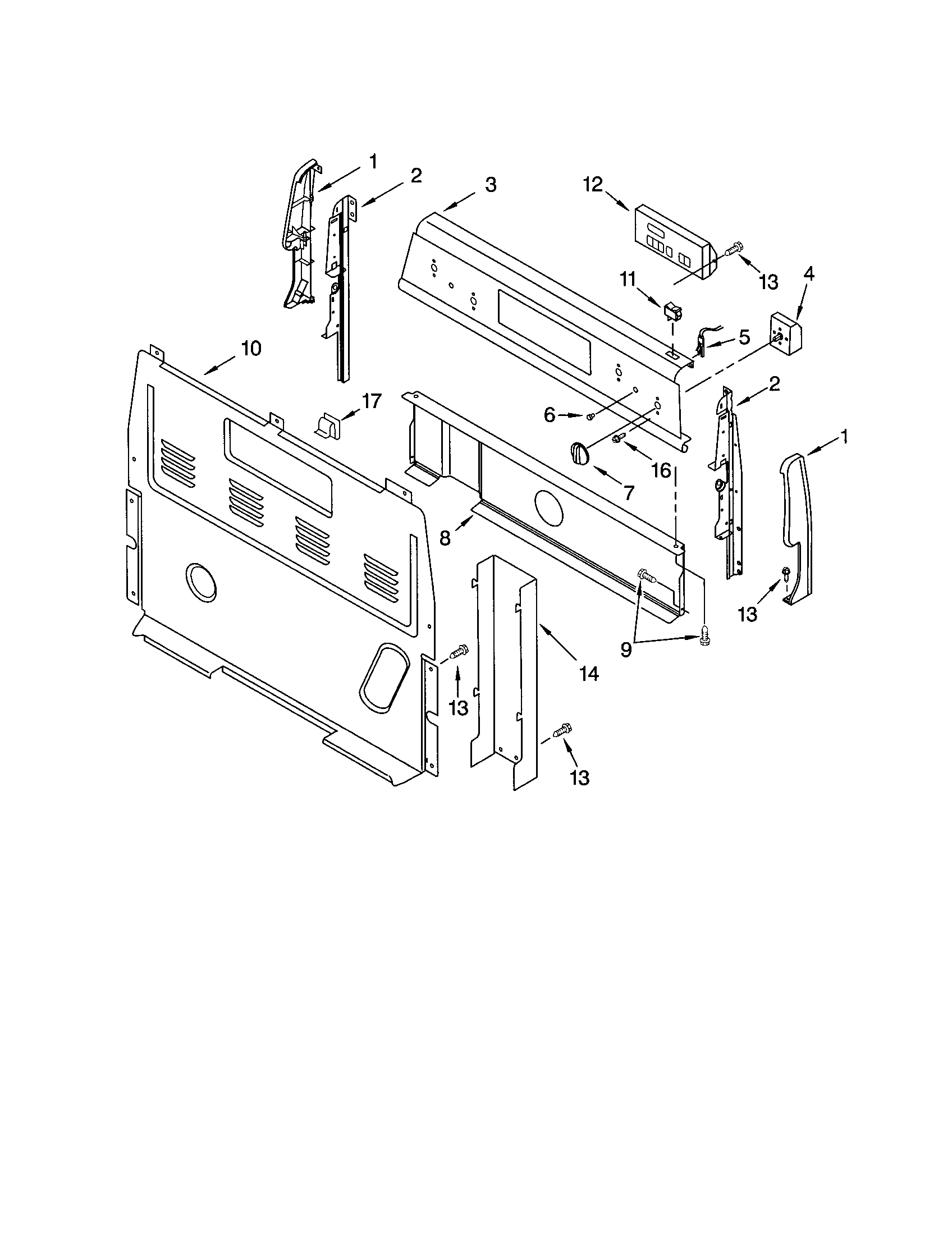 Whirlpool RF368LXKT0 control panel diagram