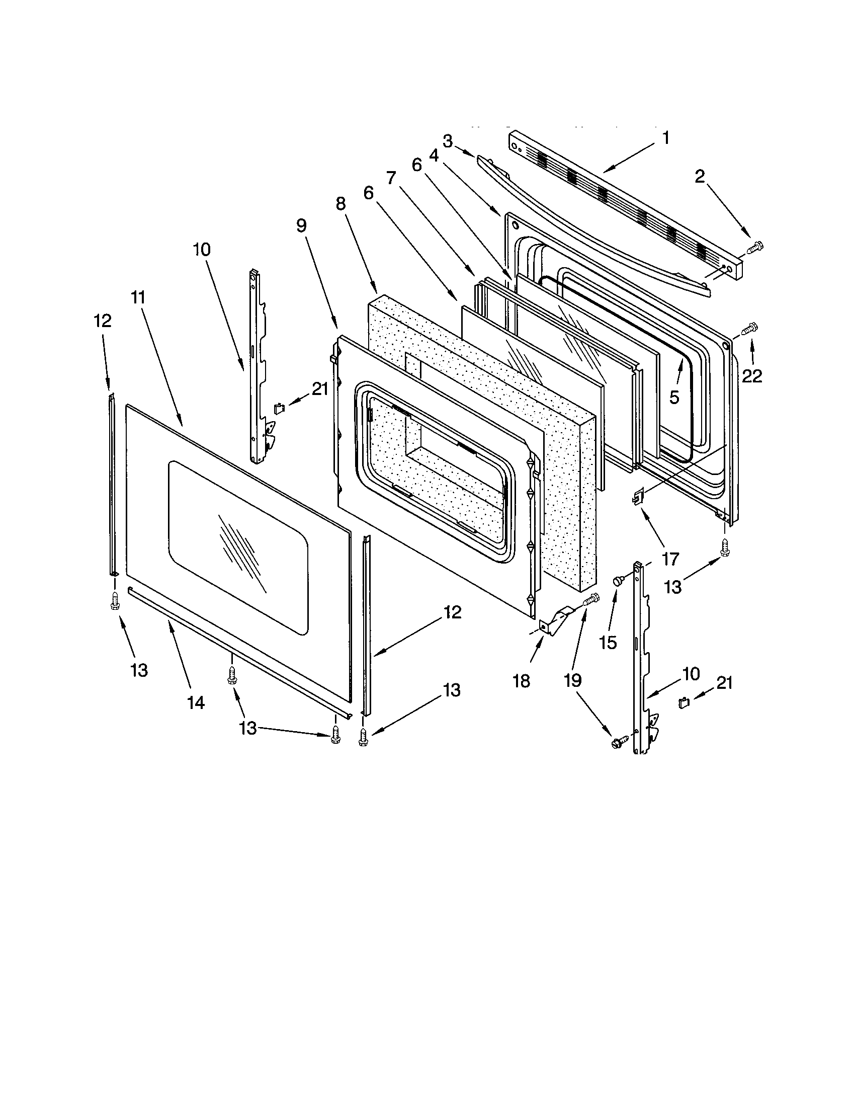 Whirlpool RF368LXKT0 door diagram
