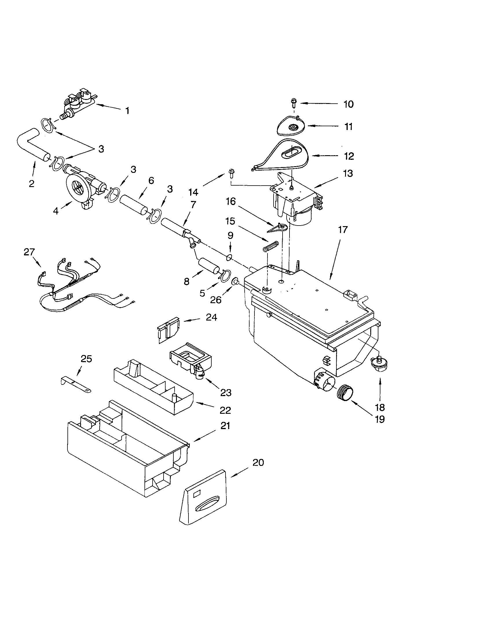 Kenmore Elite 11044932200 dispenser diagram