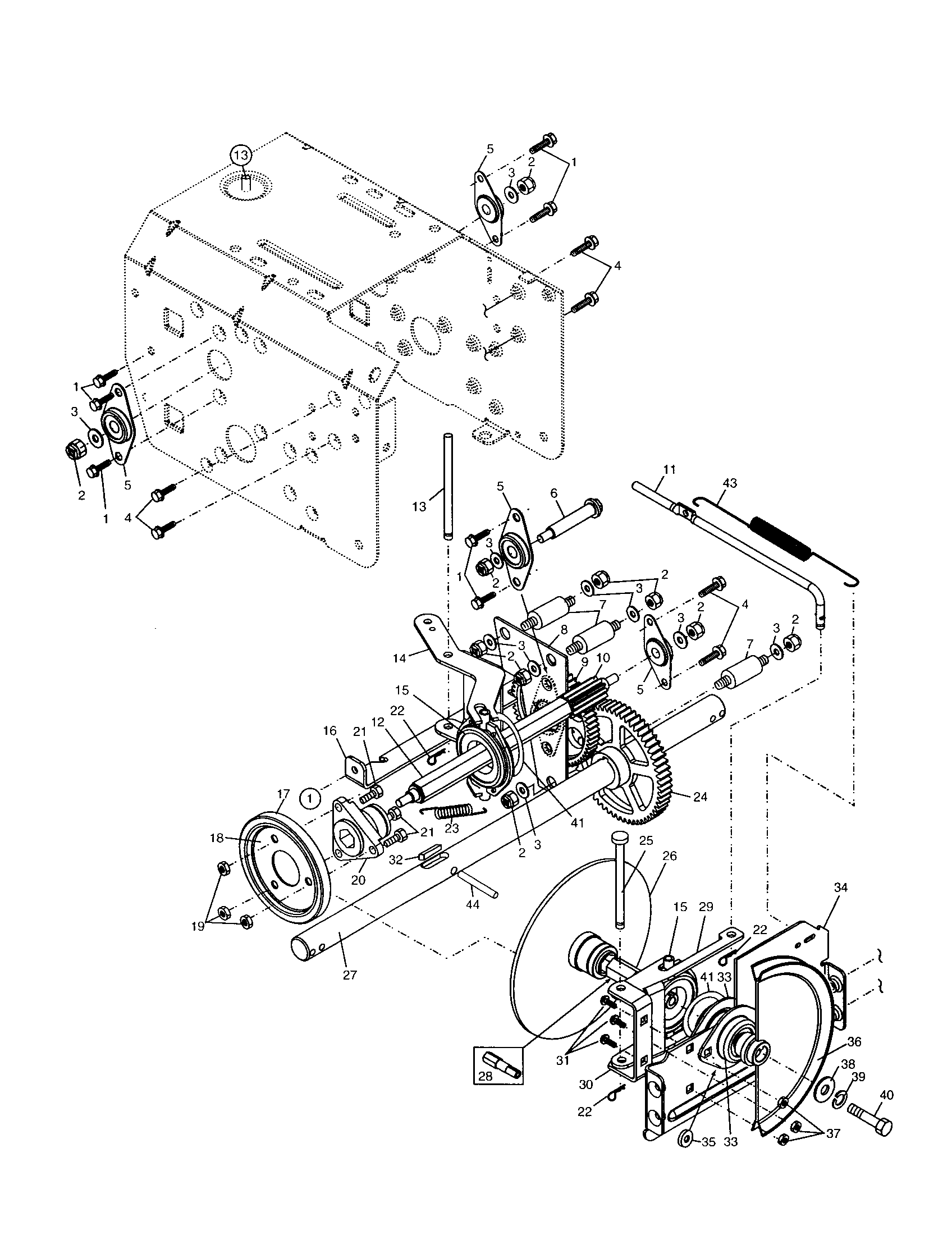 Poulan PP5524ESB drive diagram