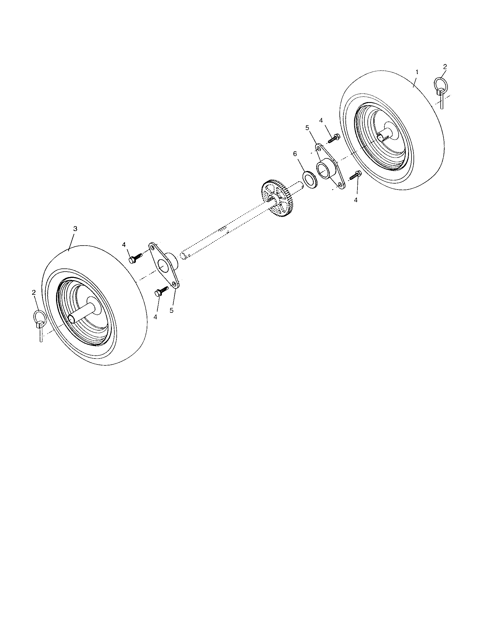 Poulan PP5524ESB wheels diagram