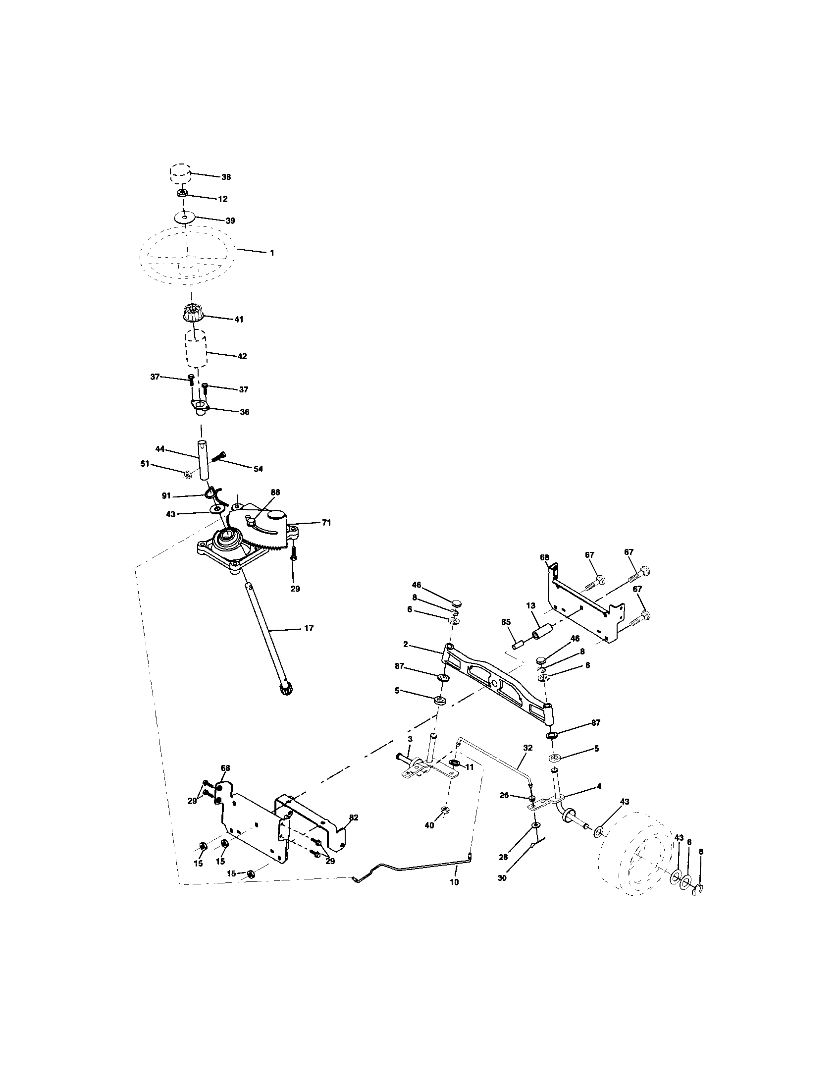 Craftsman 917273770 steering diagram