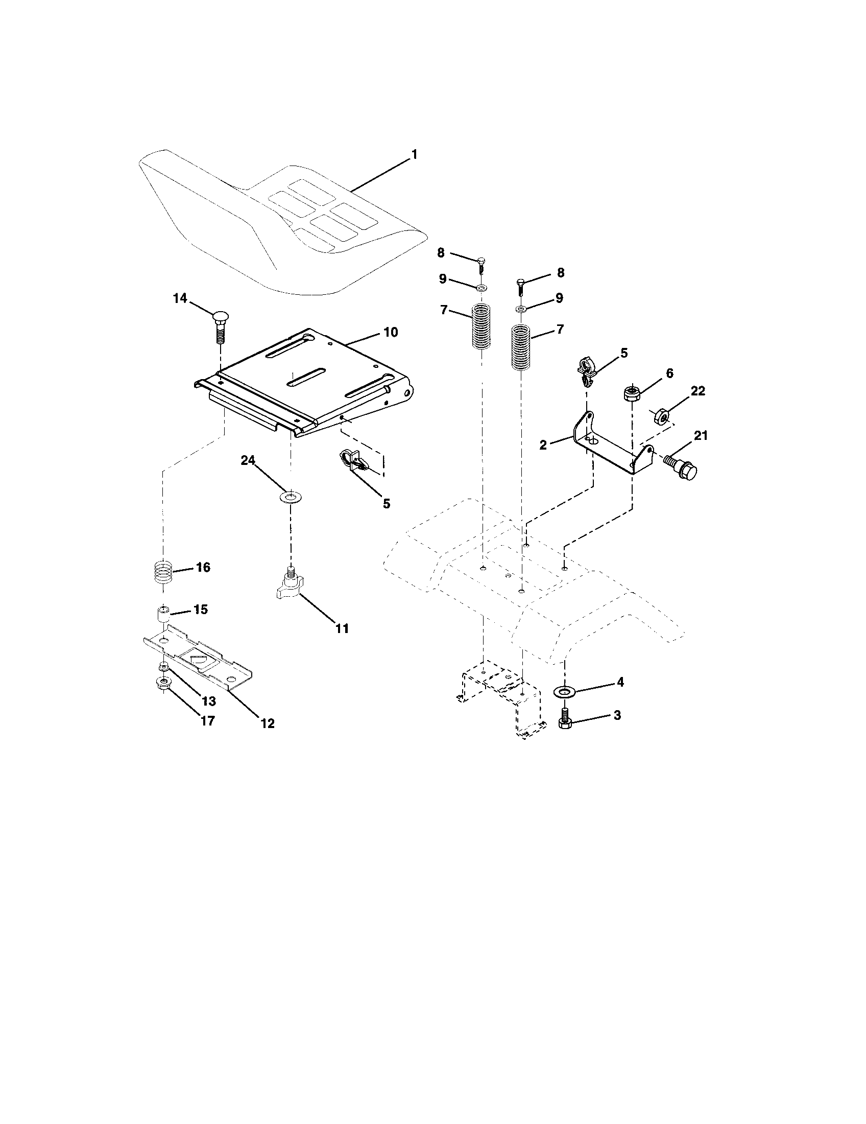Craftsman 917273770 seat assembly diagram