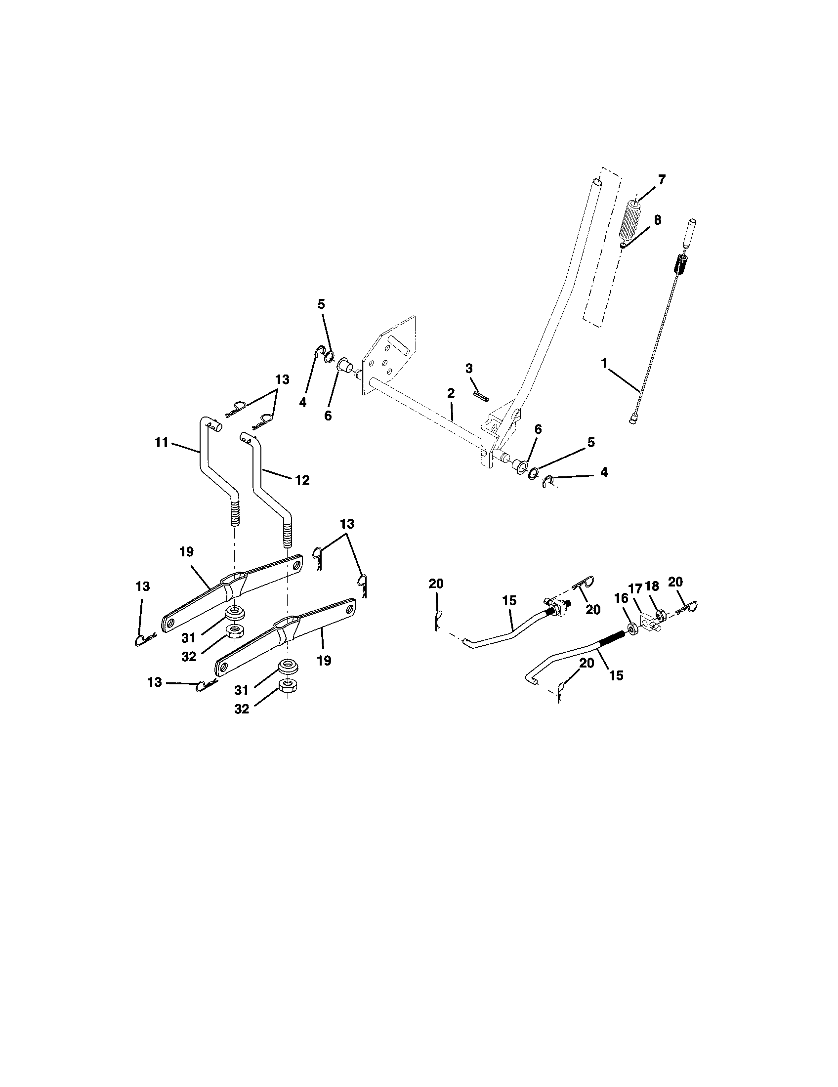 Craftsman 917273770 lift assembly diagram
