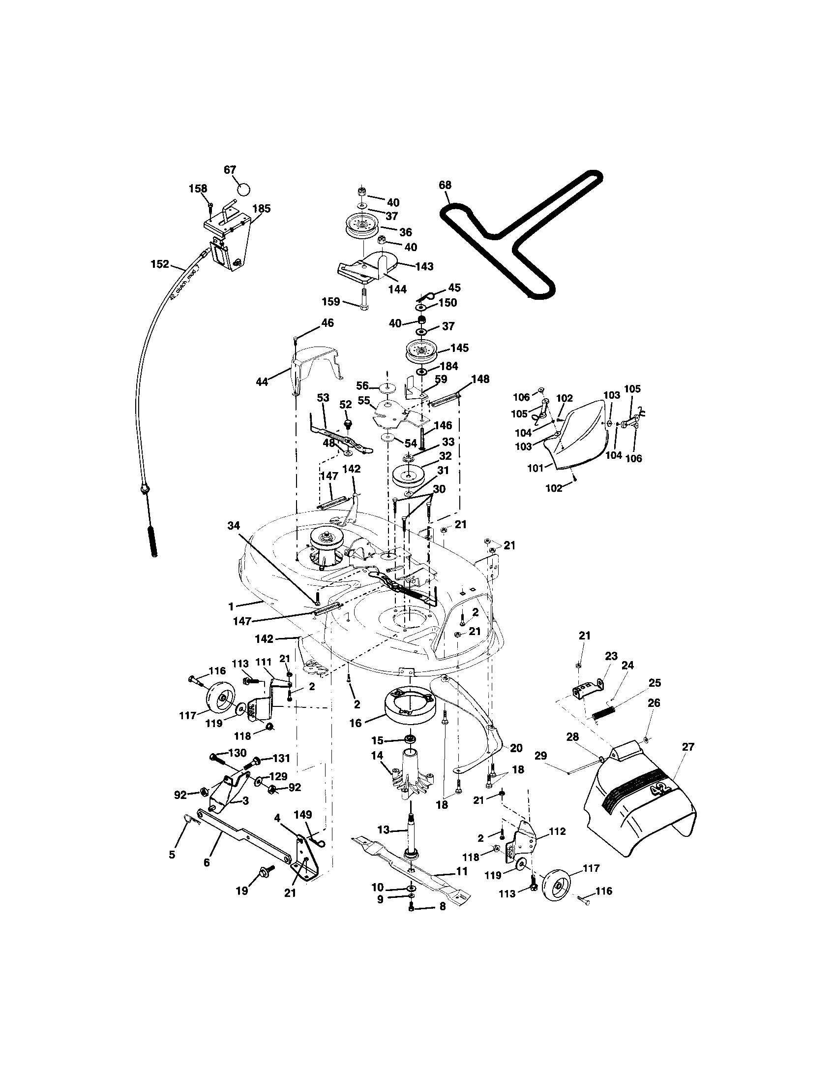 Craftsman 917273780 mower deck diagram