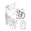 Poulan PP8527ESA chassis/engine/pulleys diagram