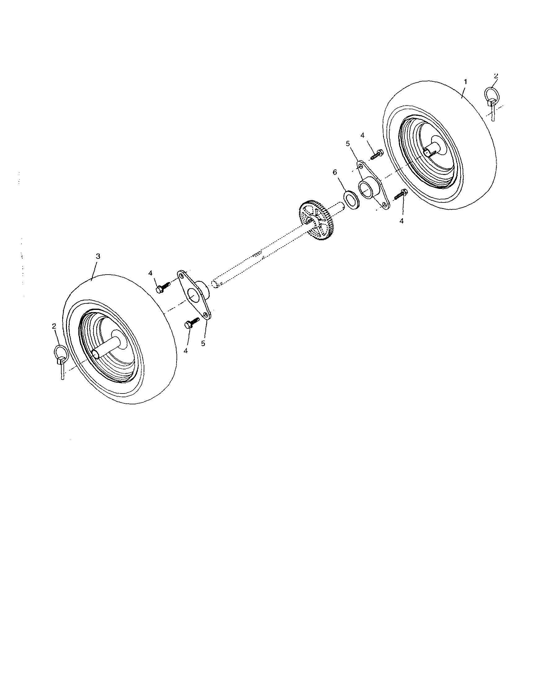Poulan PP524A wheels/decals diagram