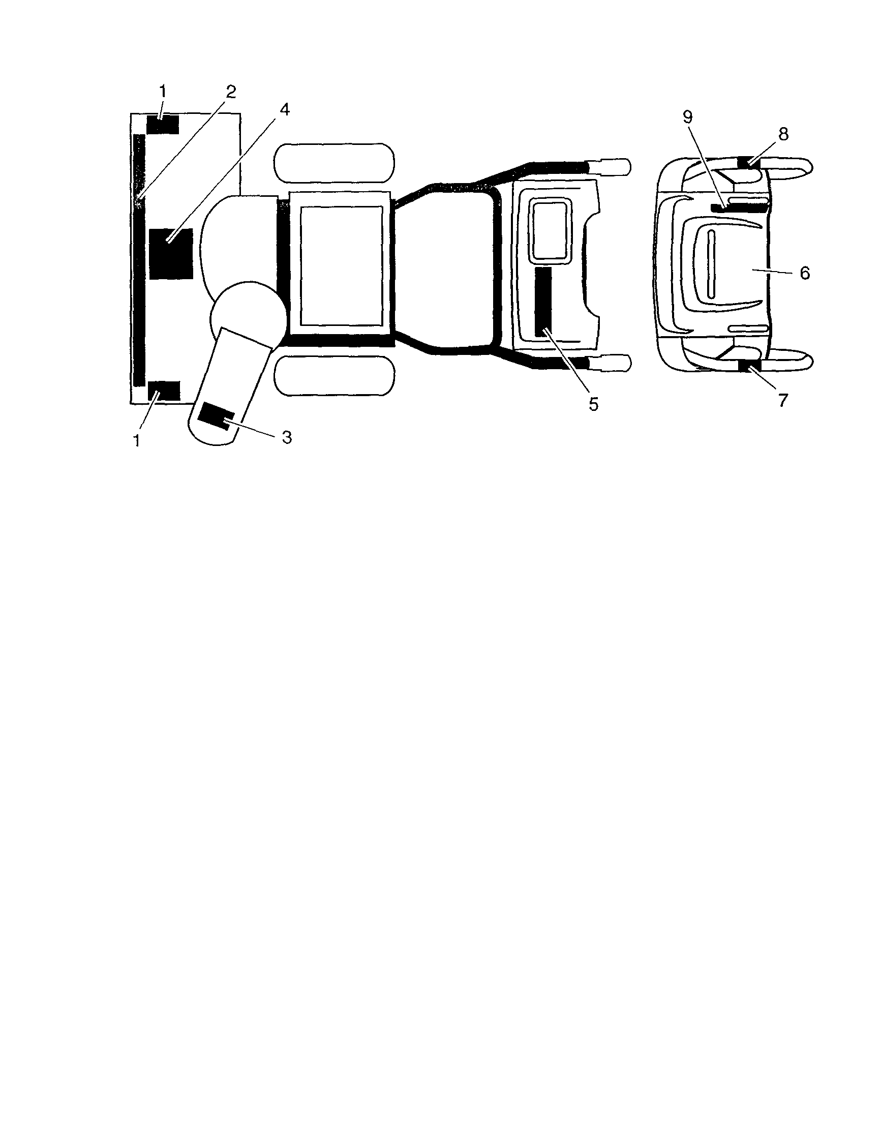 Poulan PP524A decals diagram