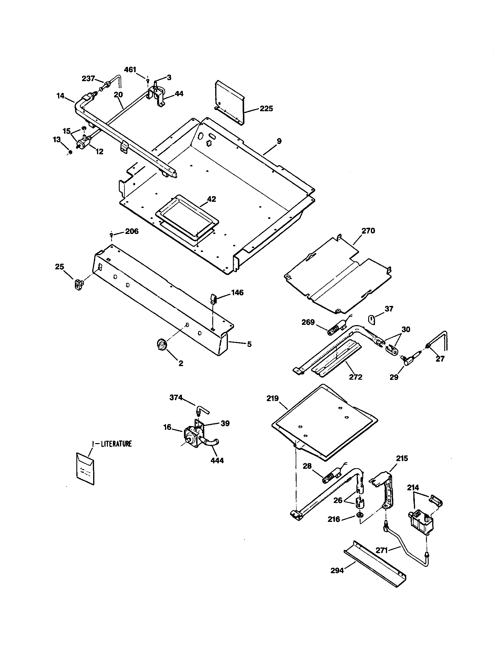GE JGBP33WES1 burners diagram