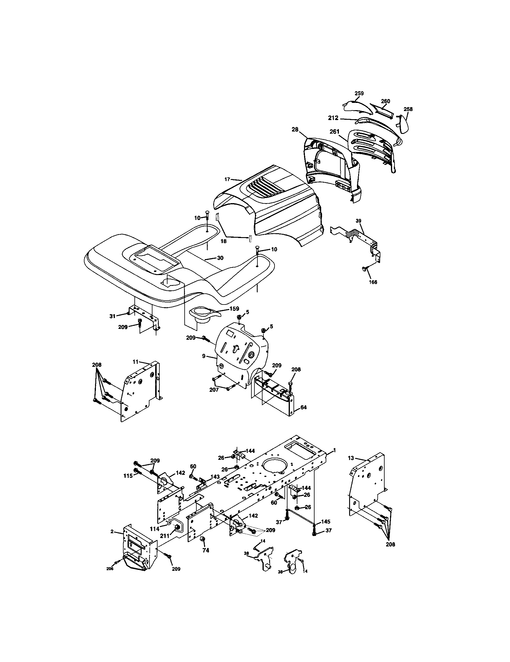 Craftsman 917273750 chassis and enclosures diagram