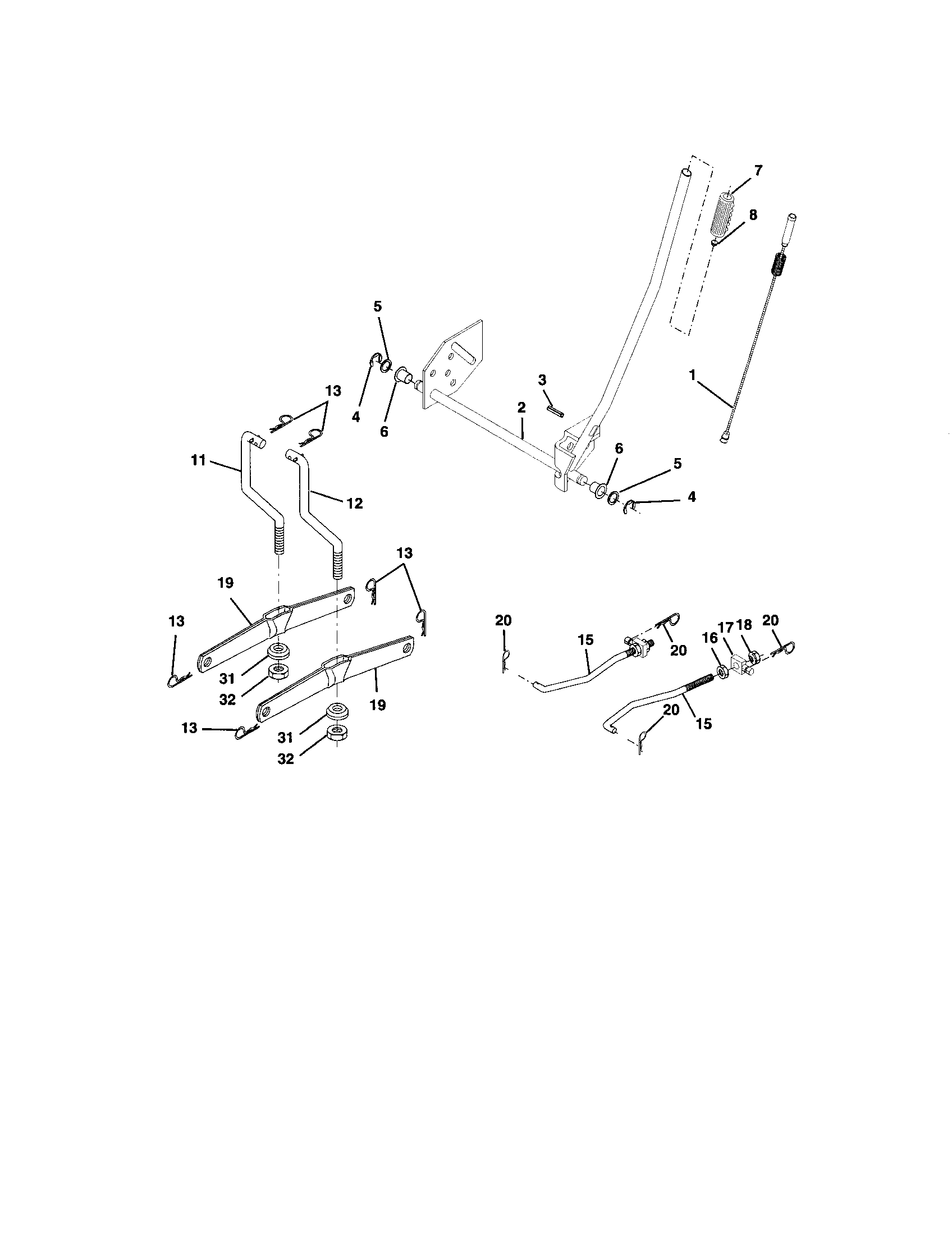 Craftsman 917273750 lift assembly diagram