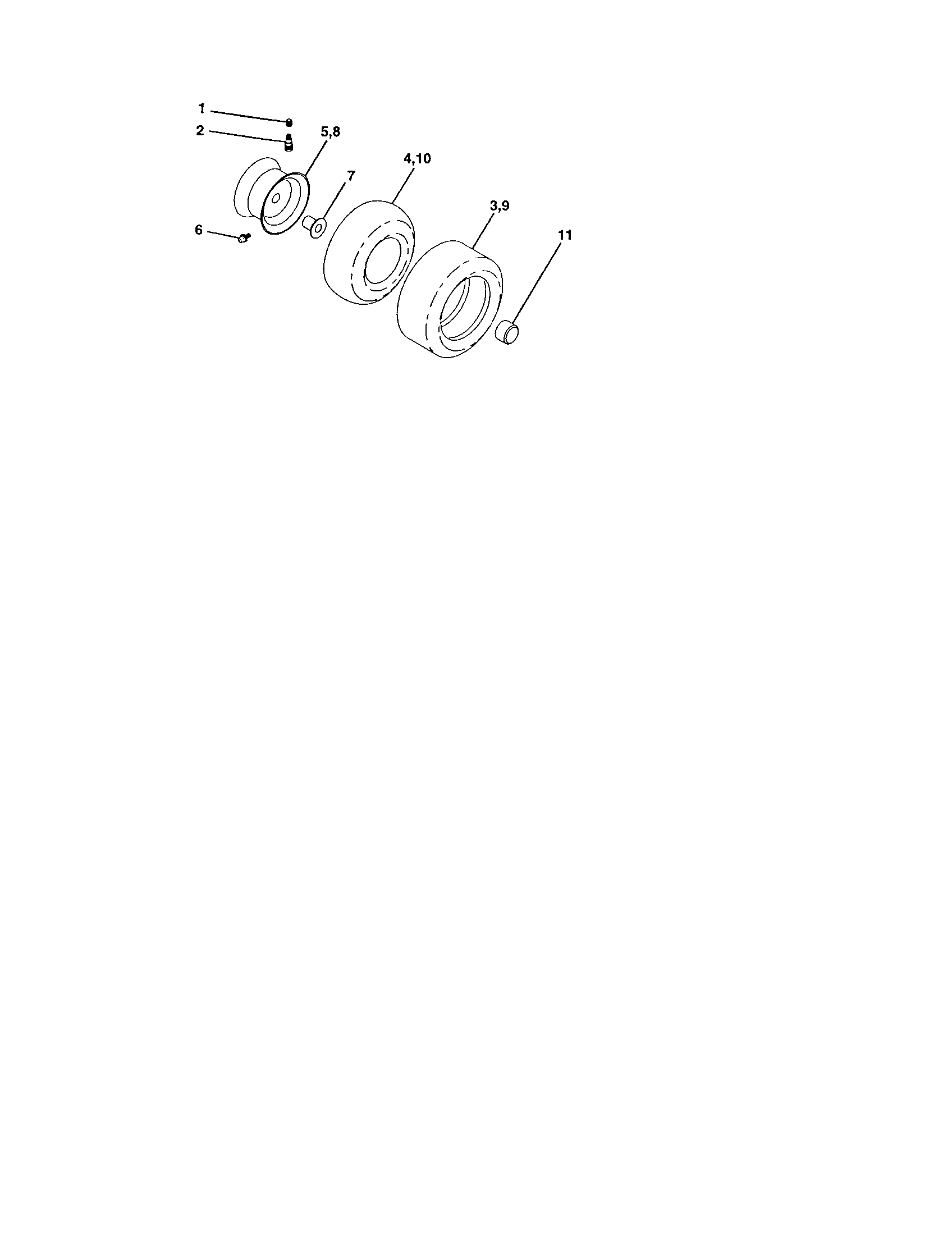 Craftsman 917273750 wheels and tires diagram