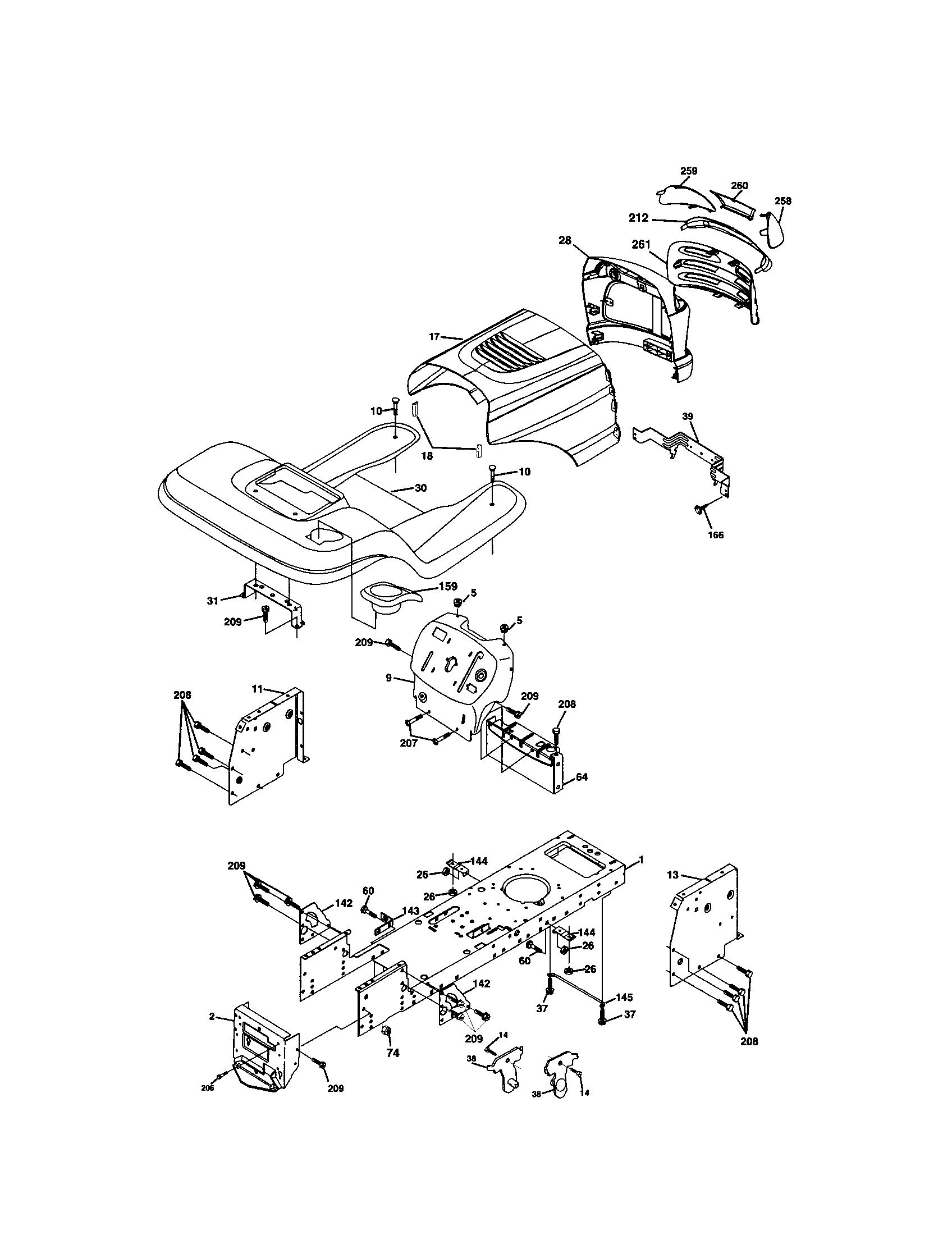 Craftsman 917273760 chassis and enclosures diagram