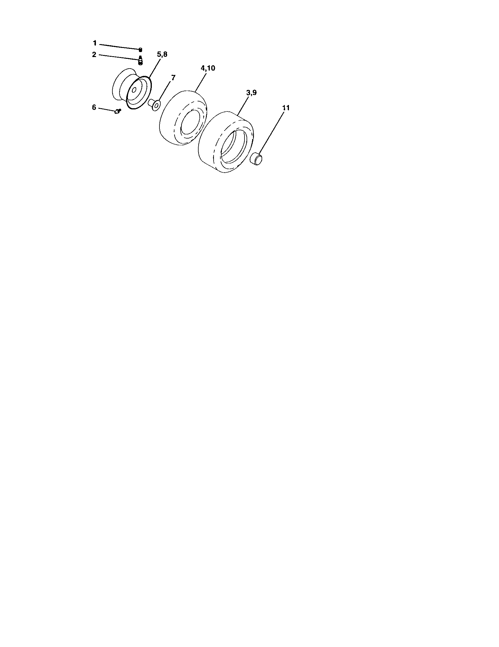 Craftsman 917273760 wheels and tires diagram