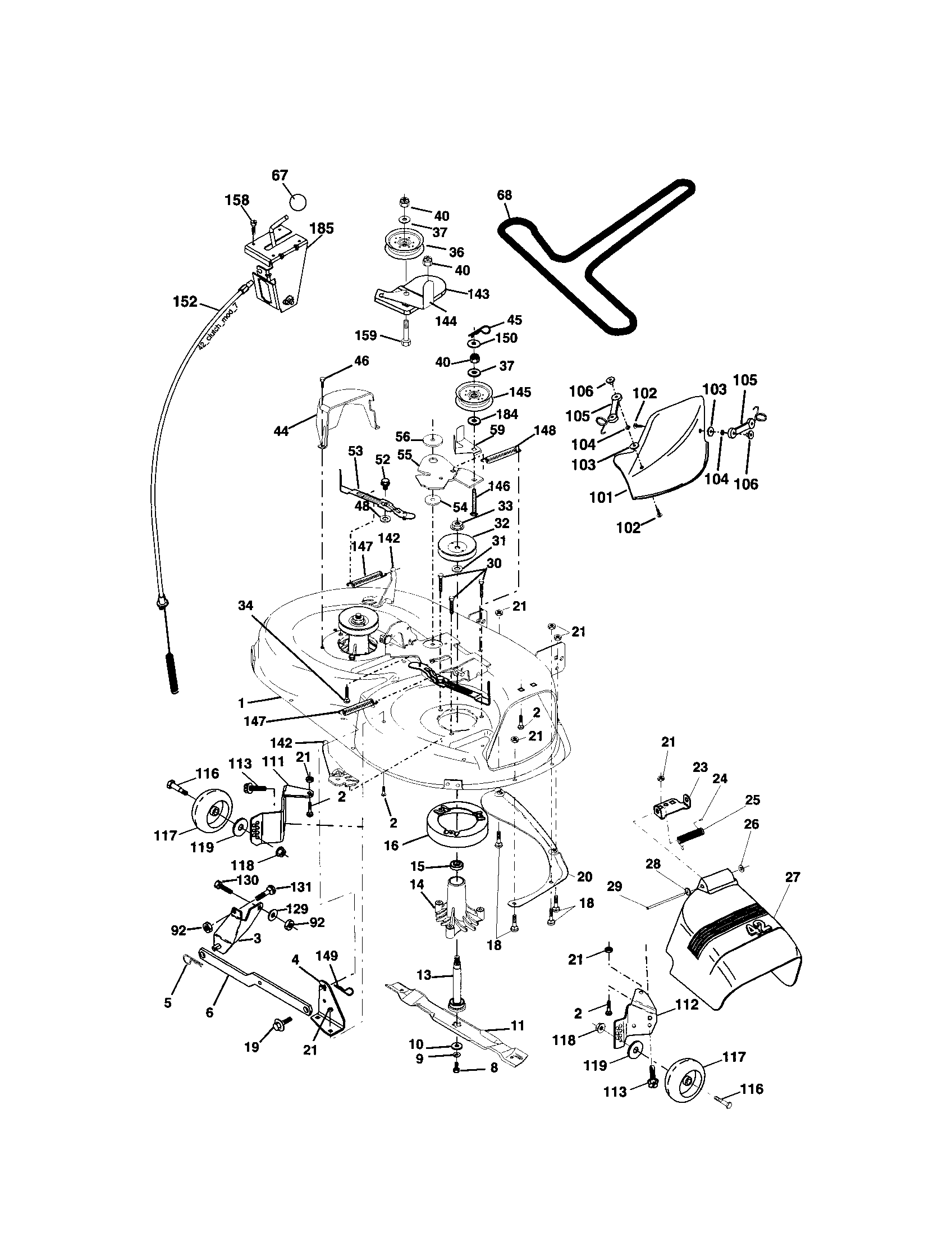 Craftsman 917273760 mower deck diagram