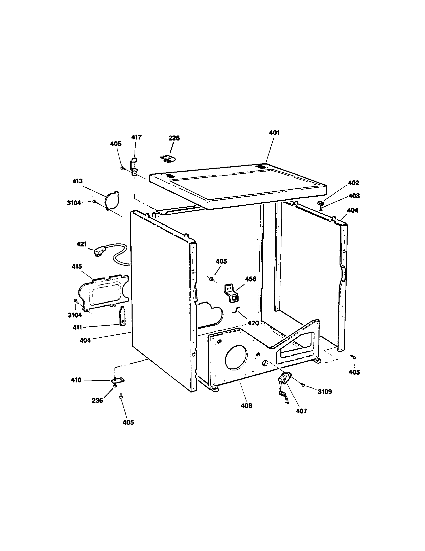 GE DDG8580RAM base/panel diagram