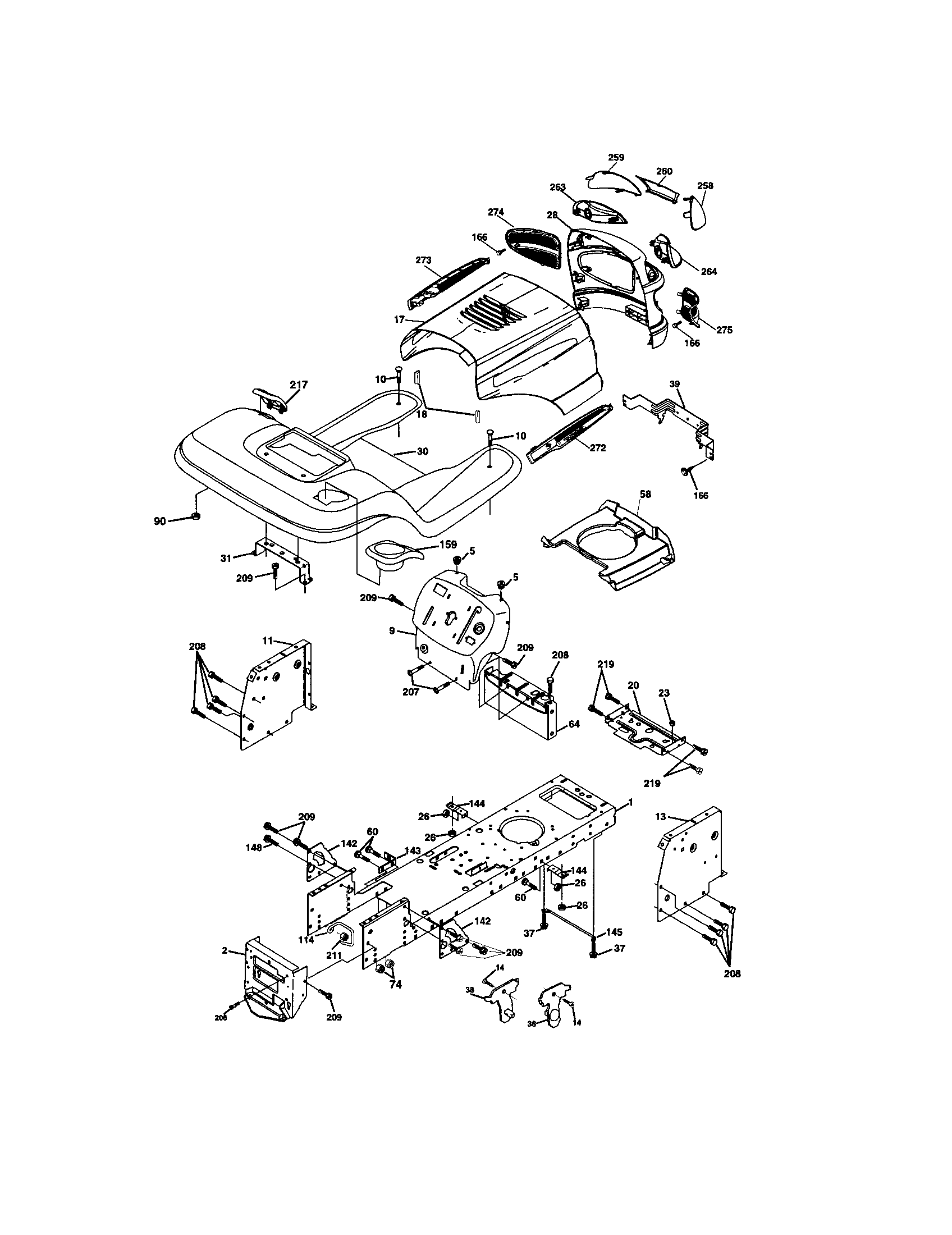 Craftsman 917273830 chassis and enclosures diagram