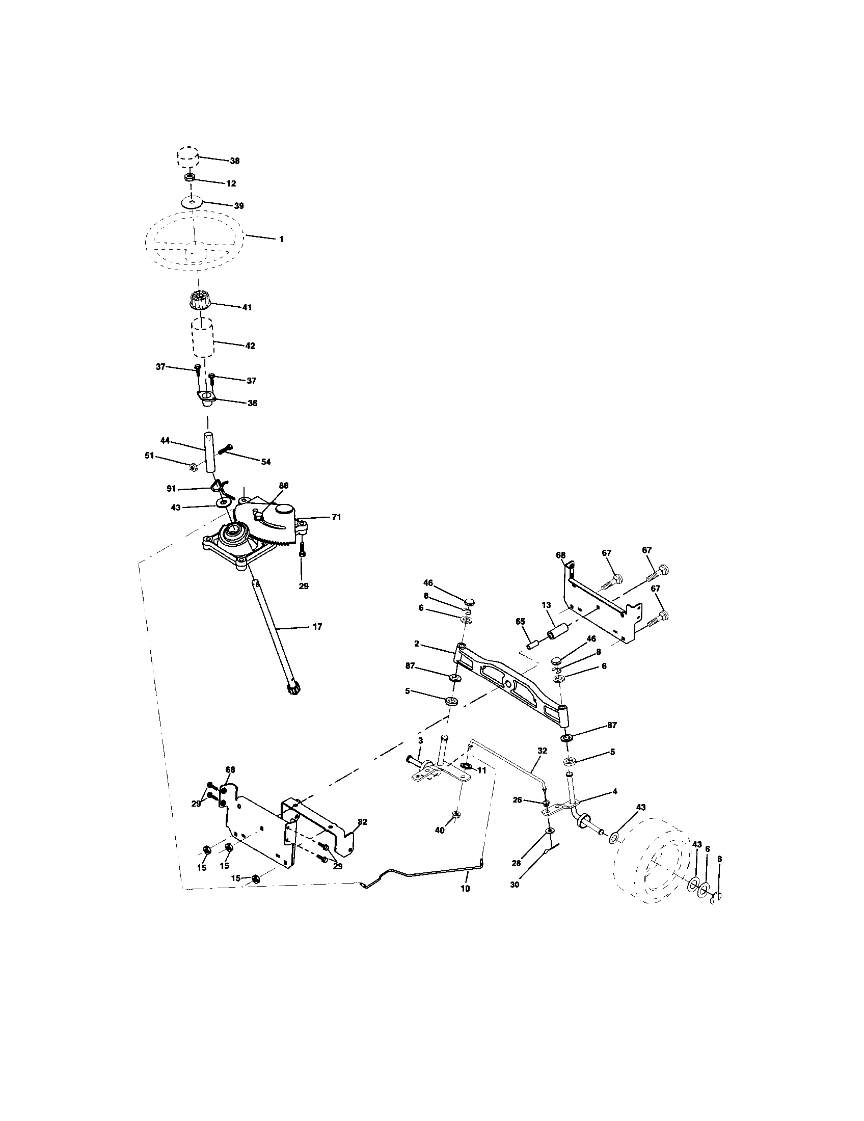 Craftsman 917273830 steering diagram
