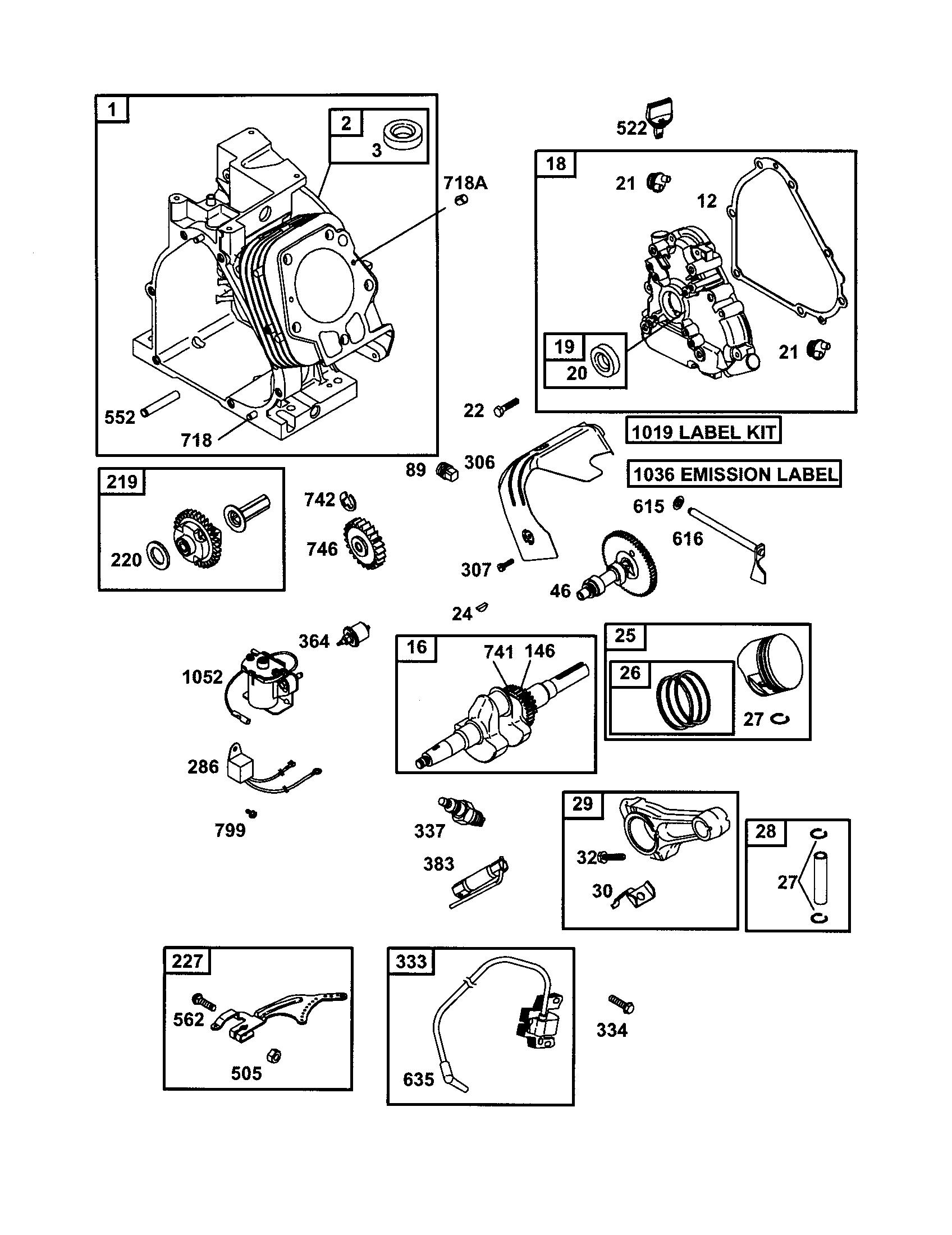 Craftsman 580326301 cylinder/crankshaft diagram