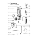 Eureka 5841BV motor/motor cover diagram