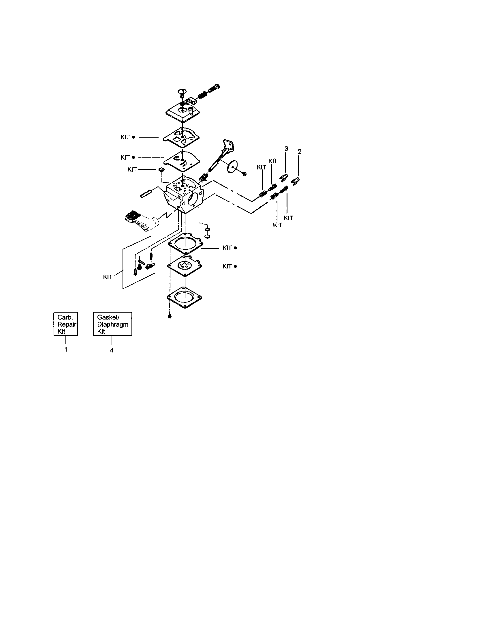 Poulan S31BC carburetor 530071565-wt619 diagram