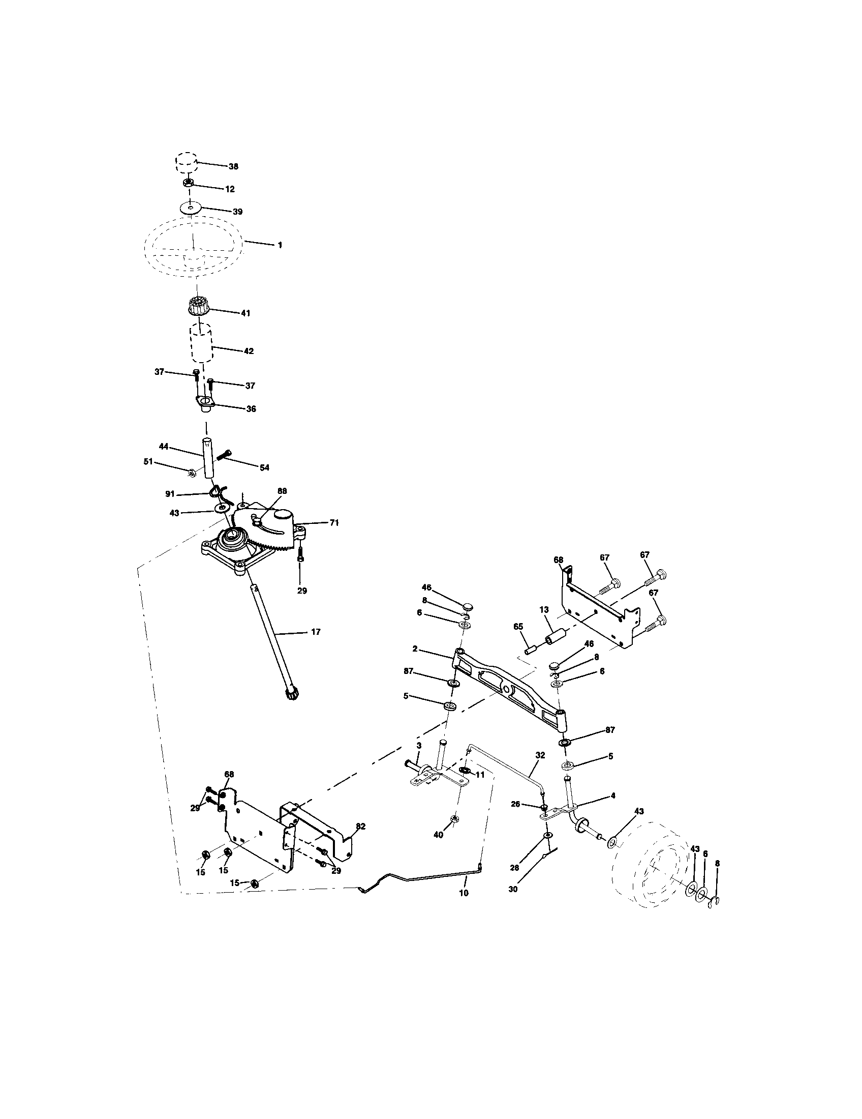 Craftsman 917273850 steering diagram