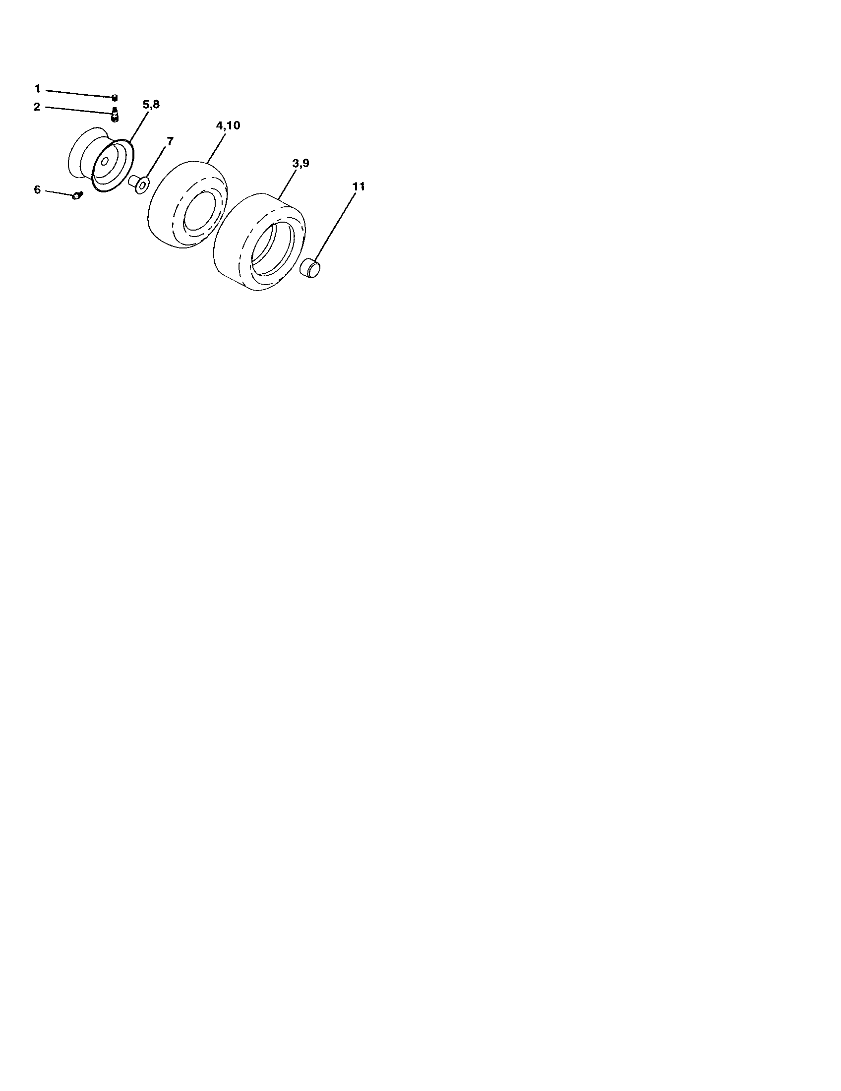 Craftsman 917273850 wheels and tires diagram