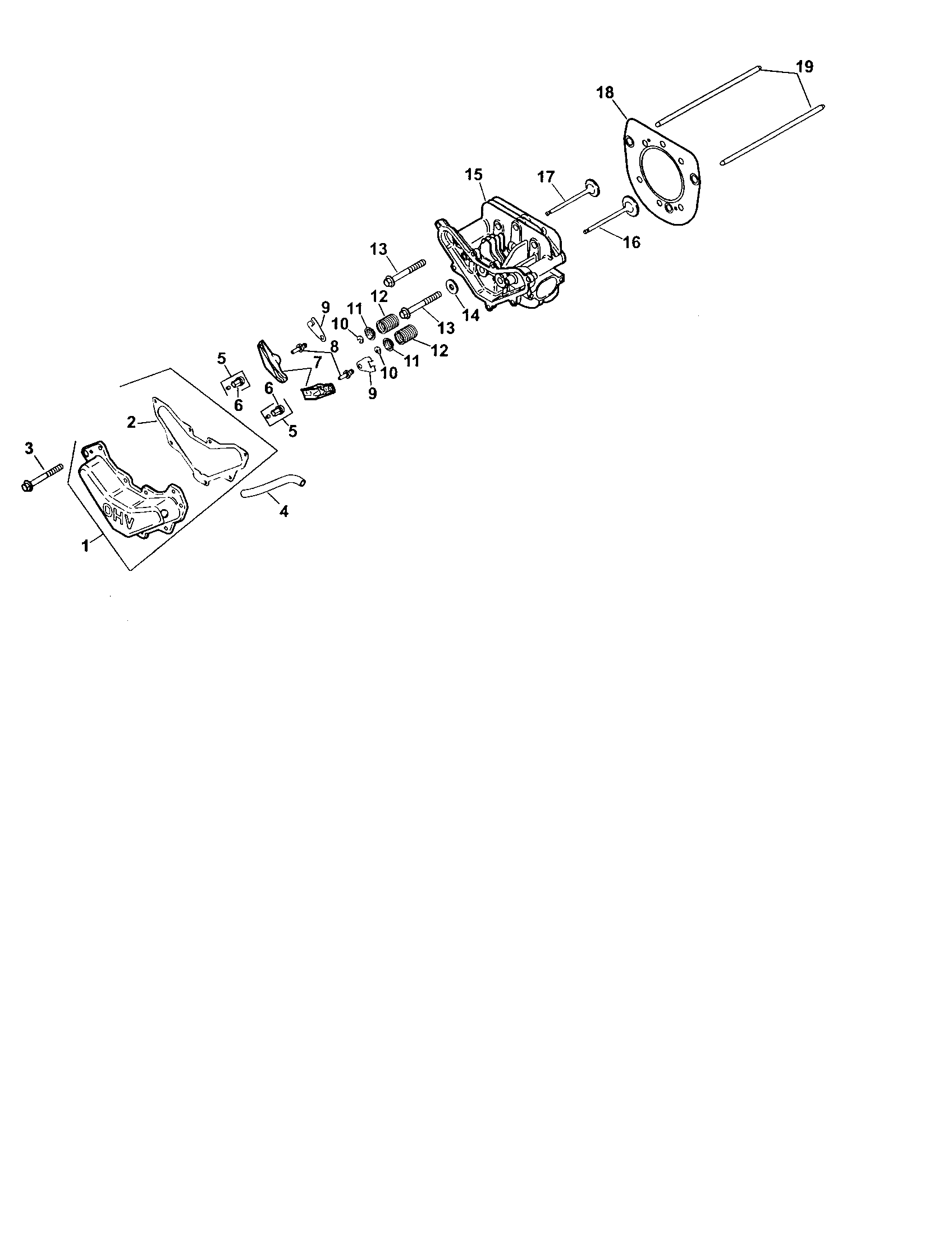 Craftsman 917273830 cylinder head, valve and breather diagram