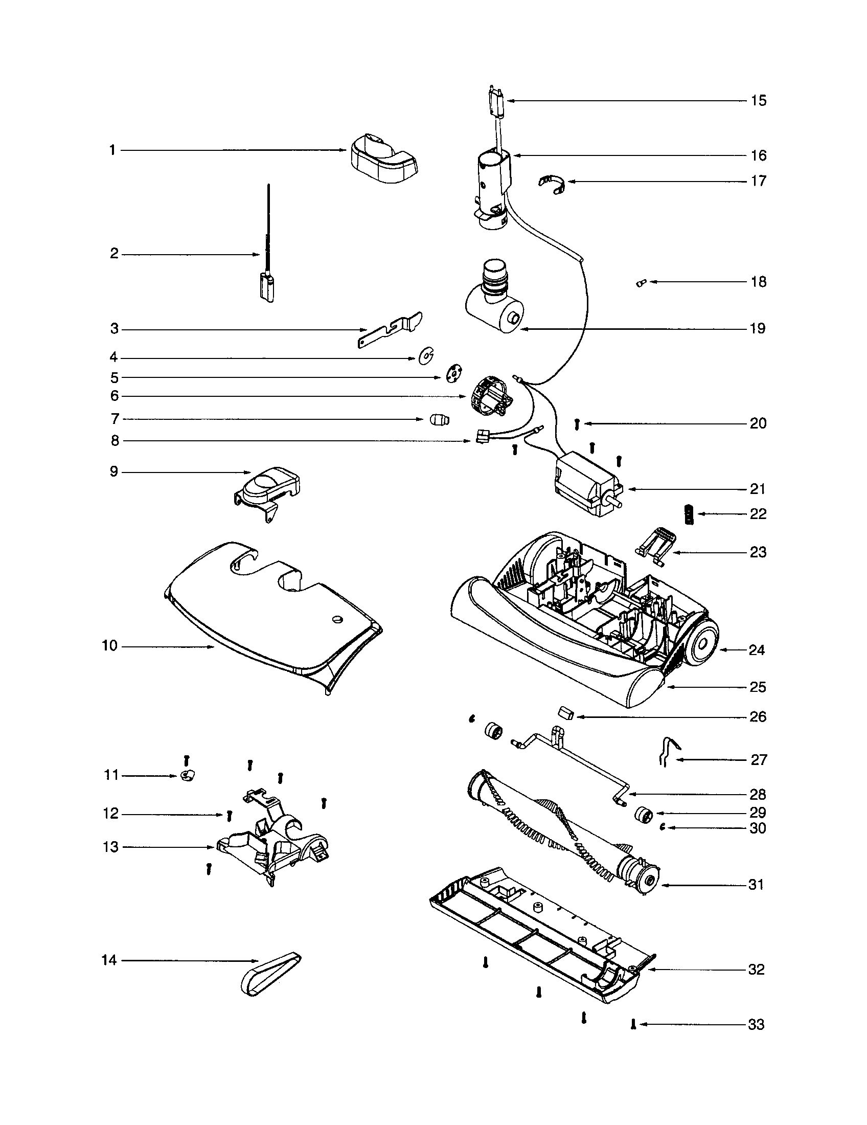 Electrolux EL6988A base/hood/air duct cover diagram