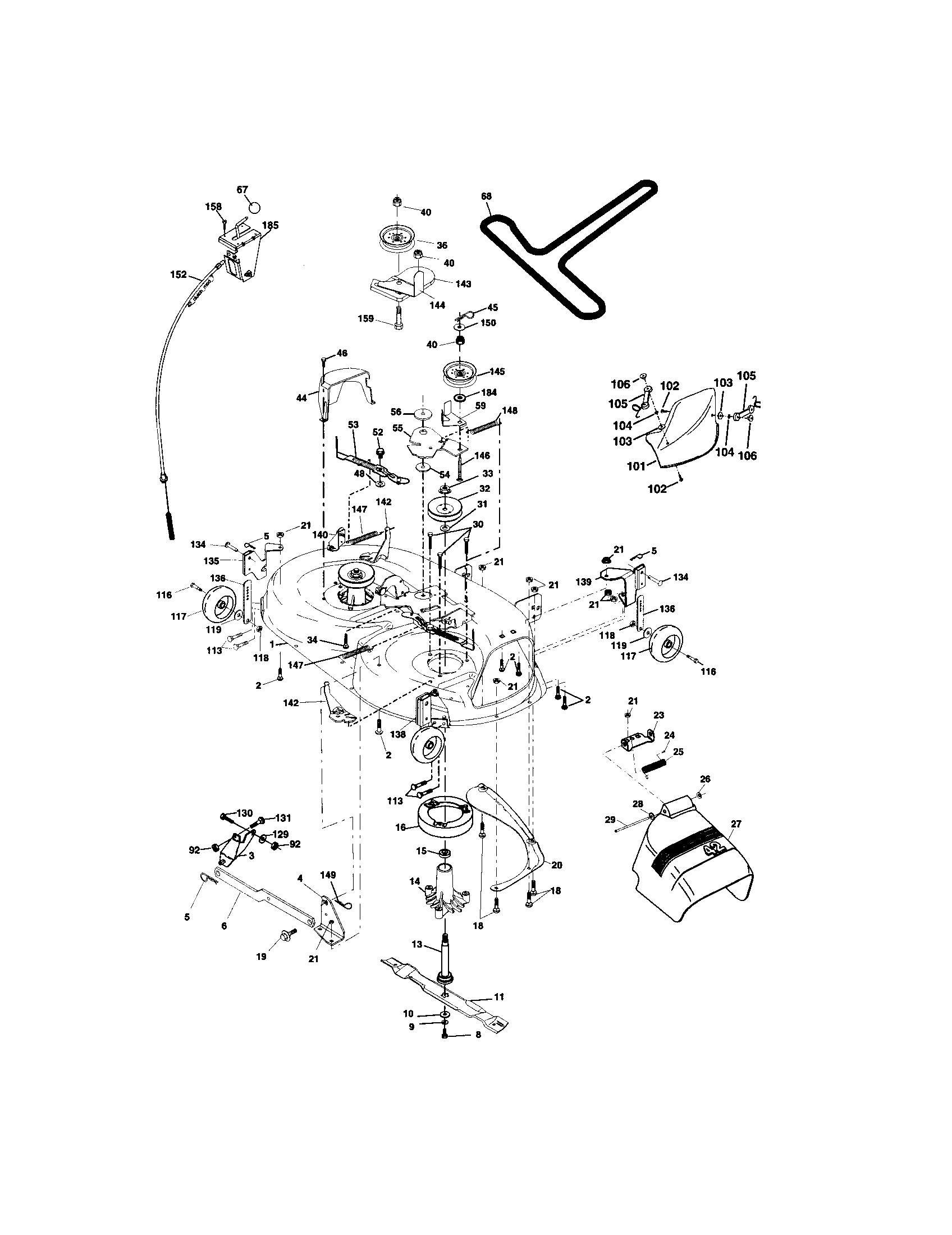 Craftsman 917273820 mower deck diagram